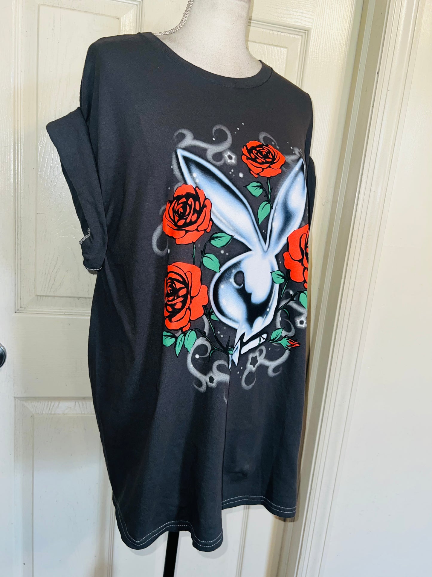 Playboy Double Sided Oversized Distressed Tee