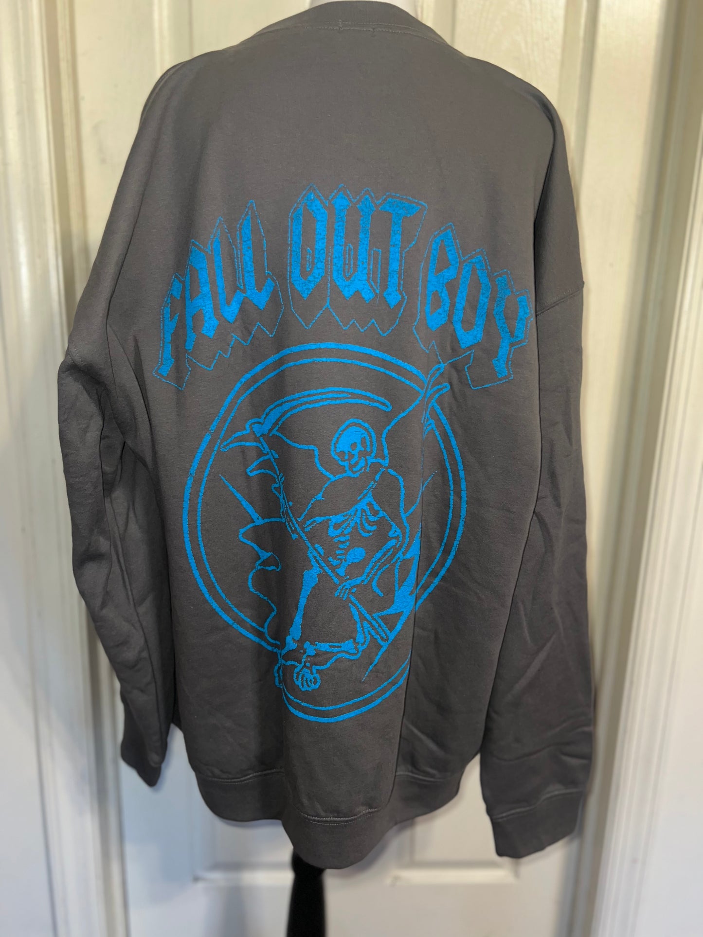 Fall Out Boy Double Sided Oversized Distressed Sweatshirt