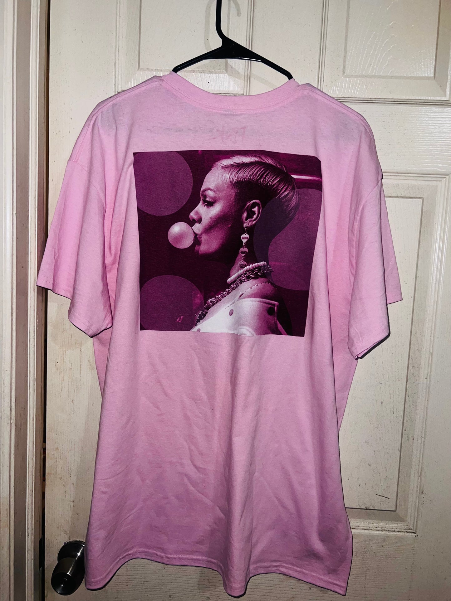 P!NK Double Sided Oversized Distressed Tee