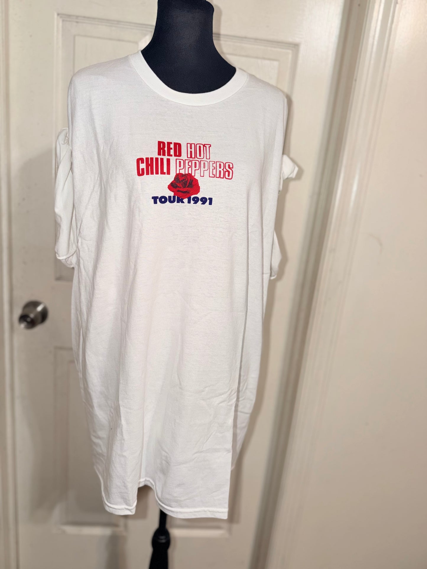 Red Hot Chili Peppers Double Sided Oversized Distressed Tee