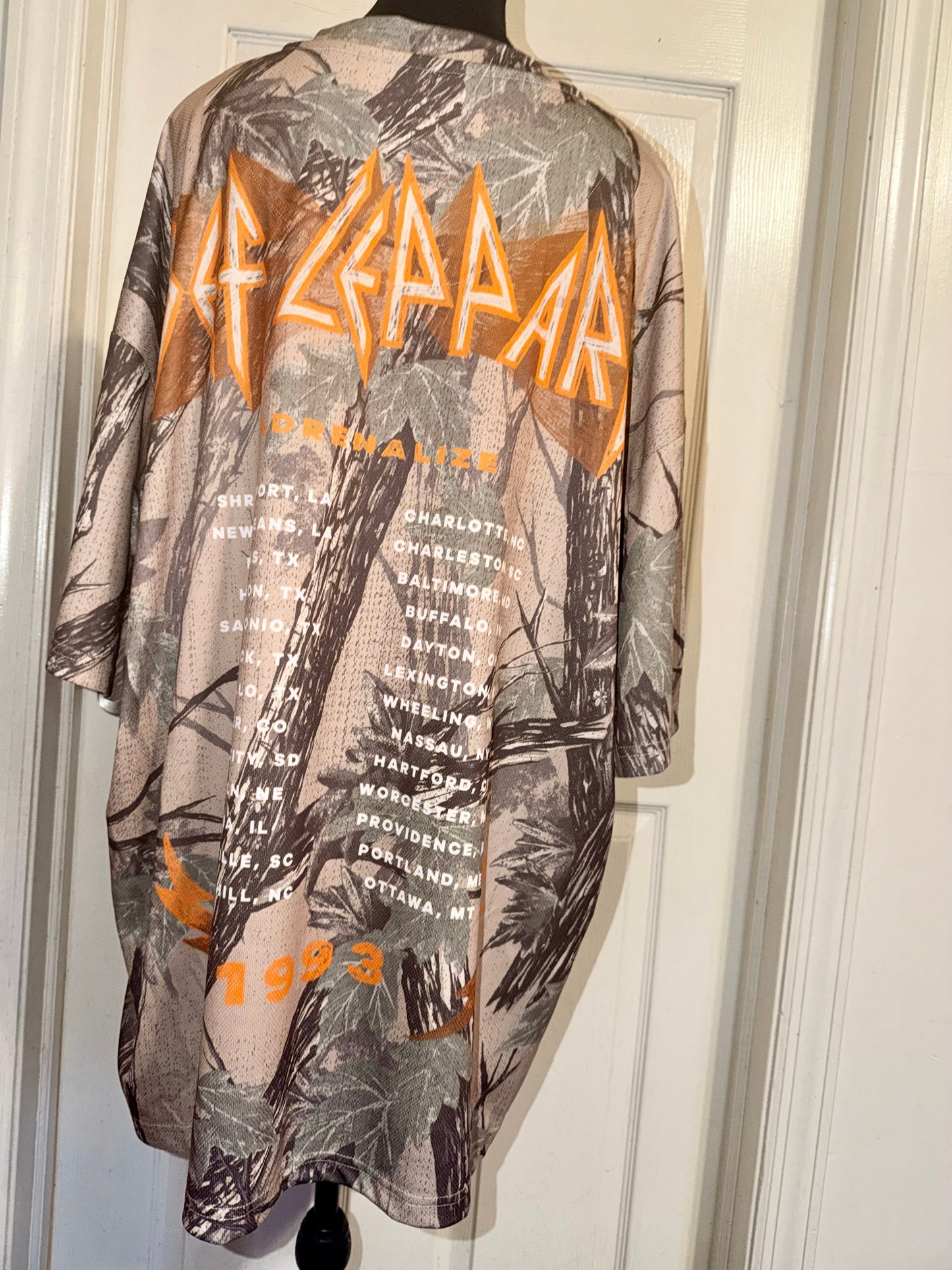 Def Leppard Double Sided Oversized Jersey Tee