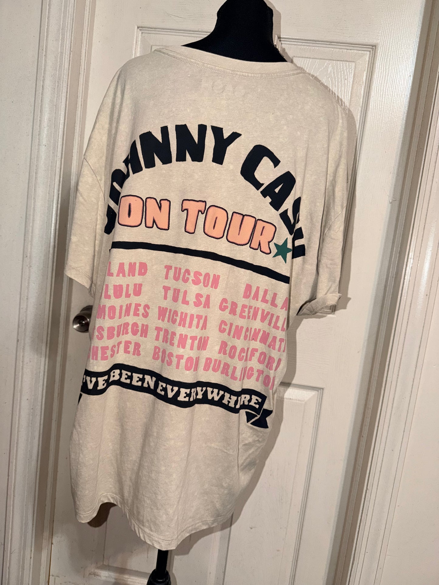 Johnny Cash Double Sided Oversized Distressed Tee