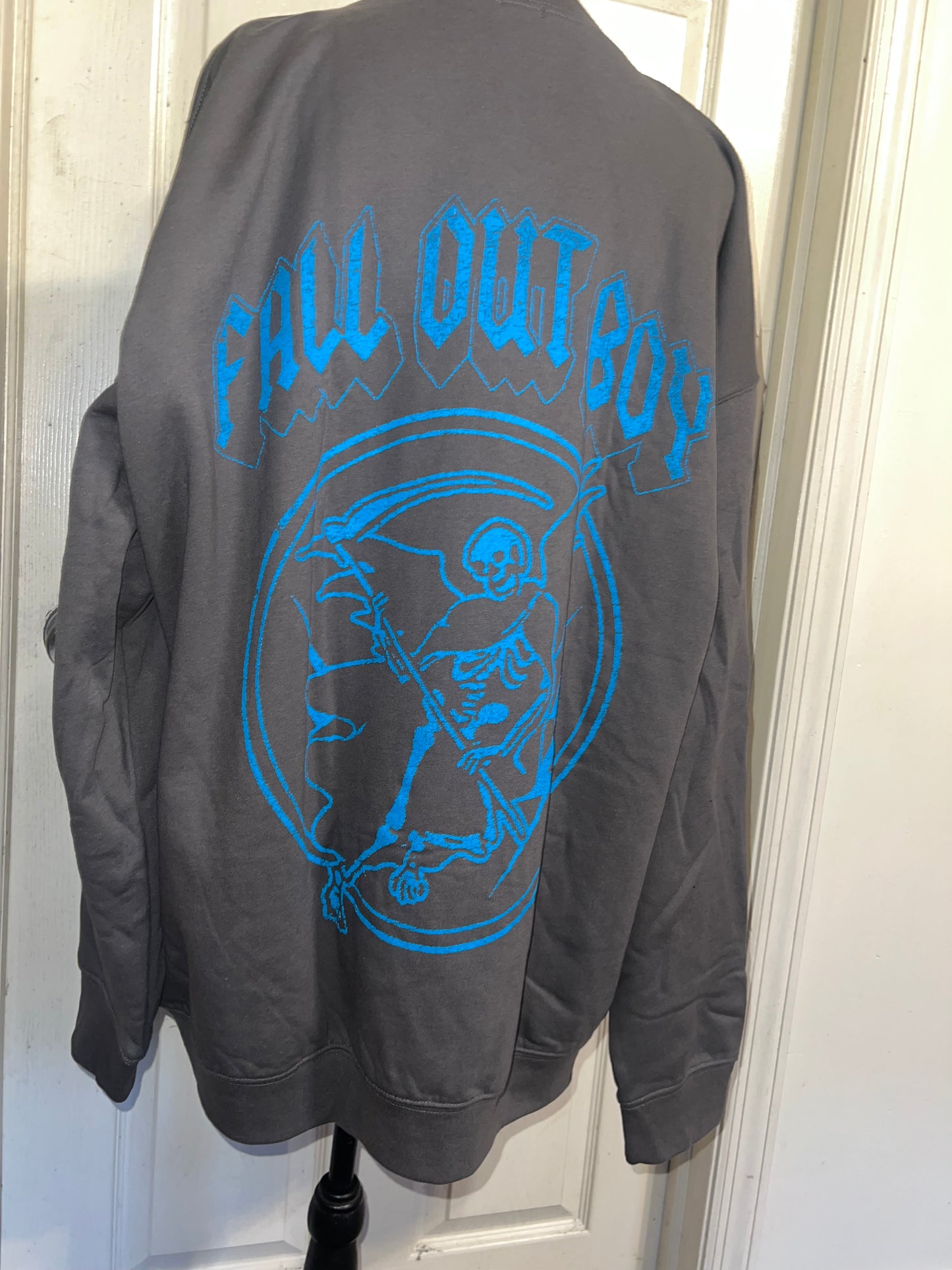 Fall Out Boy Double Sided Oversized Distressed Sweatshirt