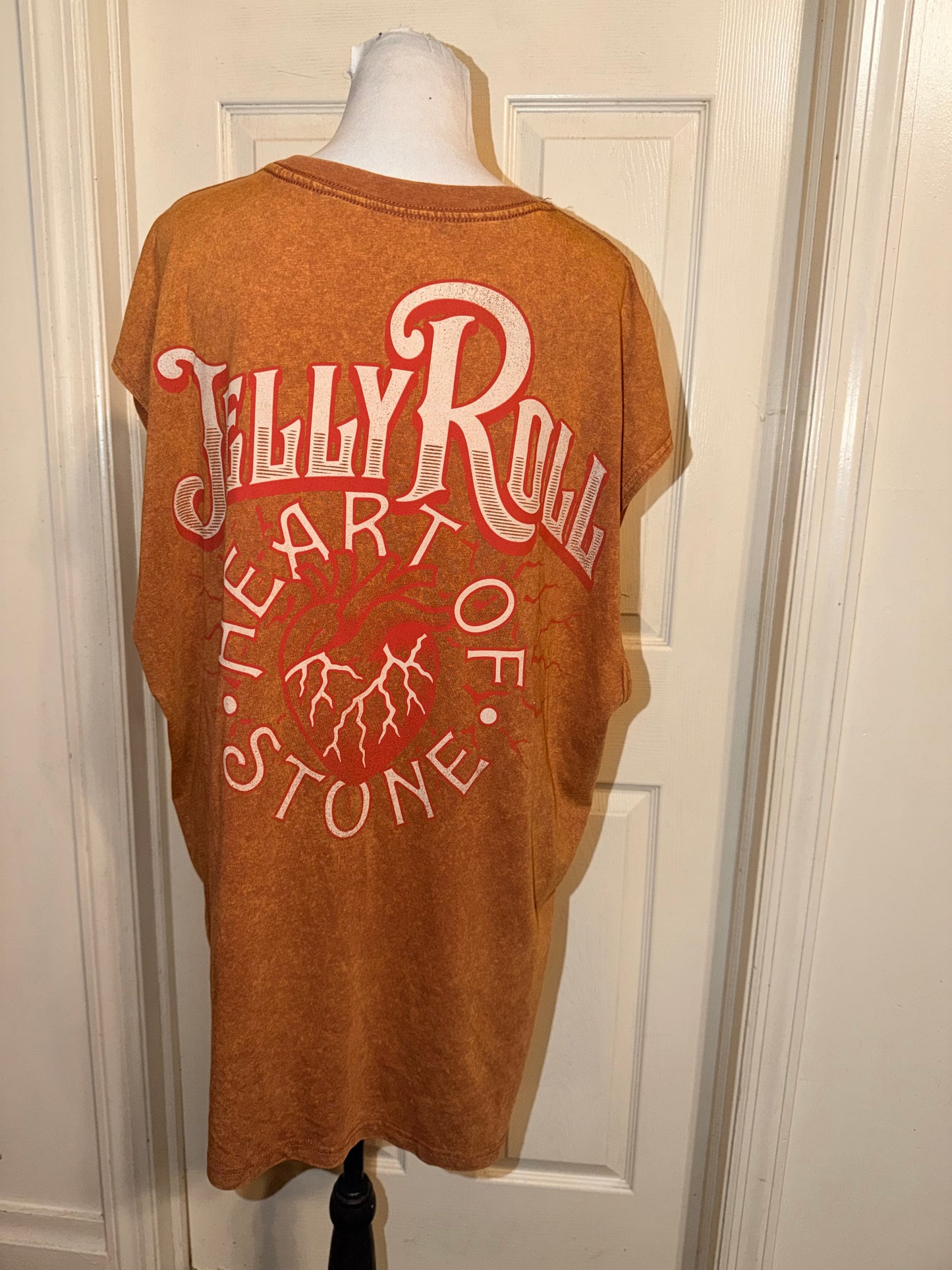 Jelly Roll Double Sided Oversized Distressed Tank