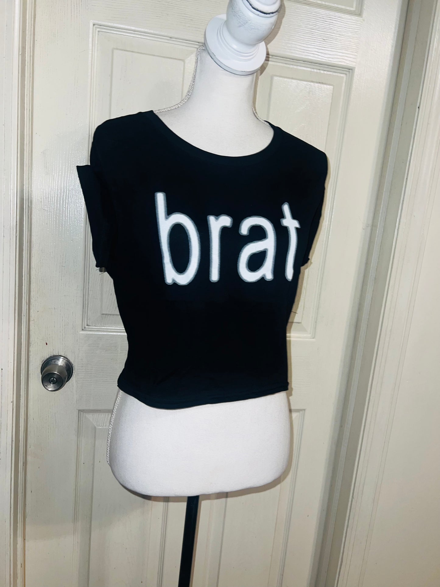 Charli XCX Brat Distressed Baby Tee