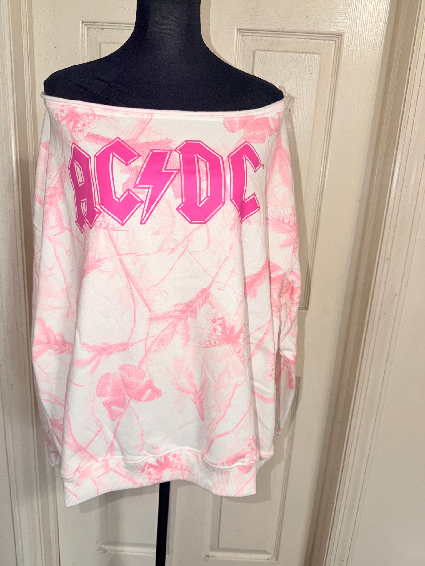 AC/DC OFTS Oversized Distressed Sweatshirt