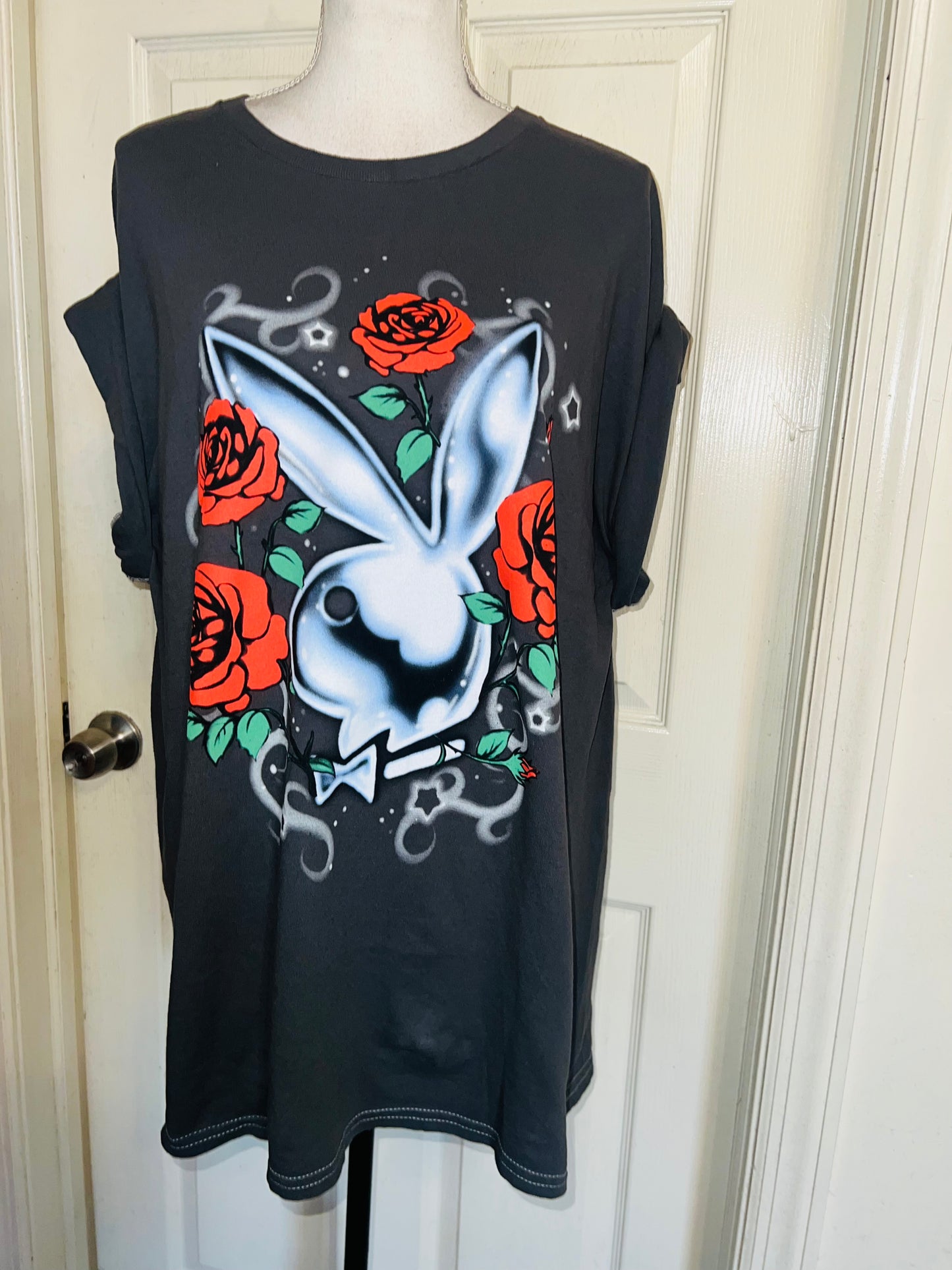 Playboy Double Sided Oversized Distressed Tee