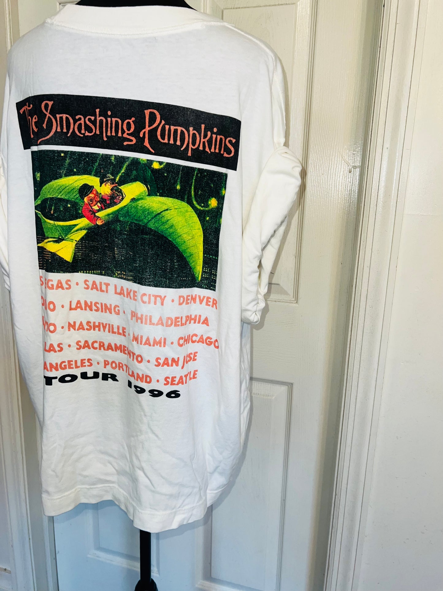 The Smashing Pumpkins Double Sided Oversized Distressed Tee