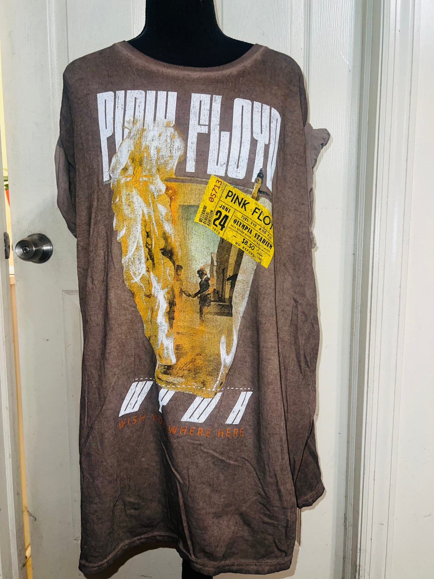 Pink Floyd Double Sided Oversized Distressed Tee