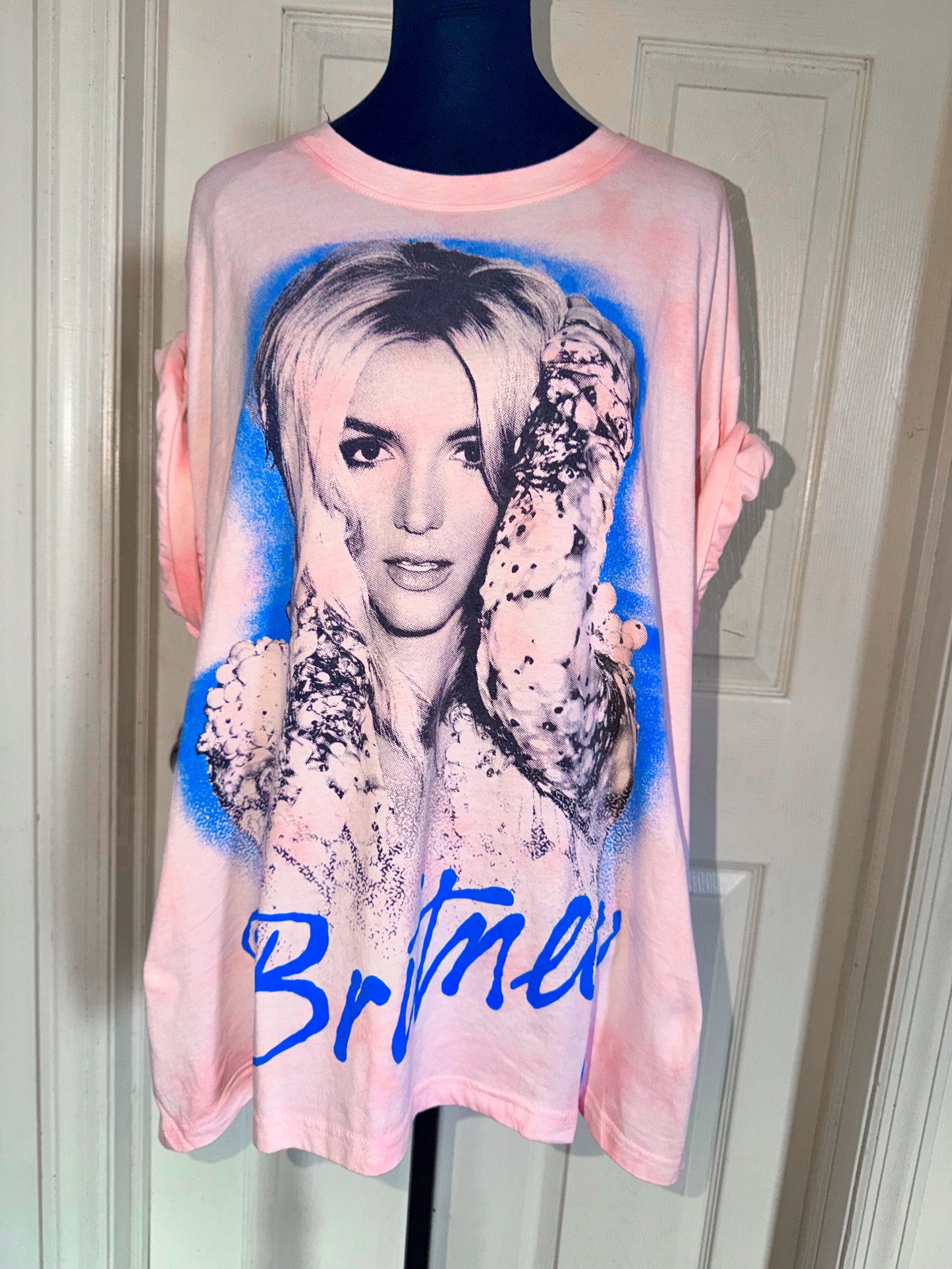 Britney Spears Oversized Distressed Tee