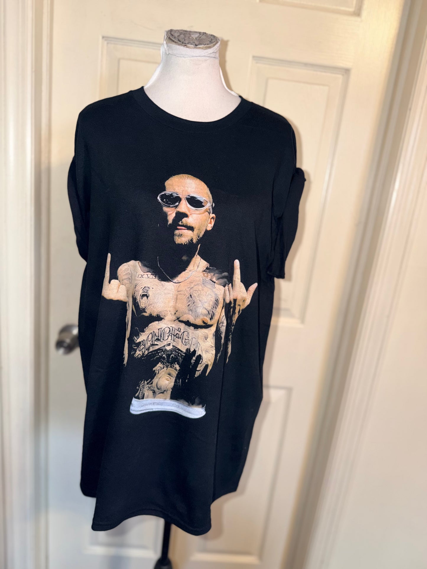 Justin Bieber Oversized Distressed Tee