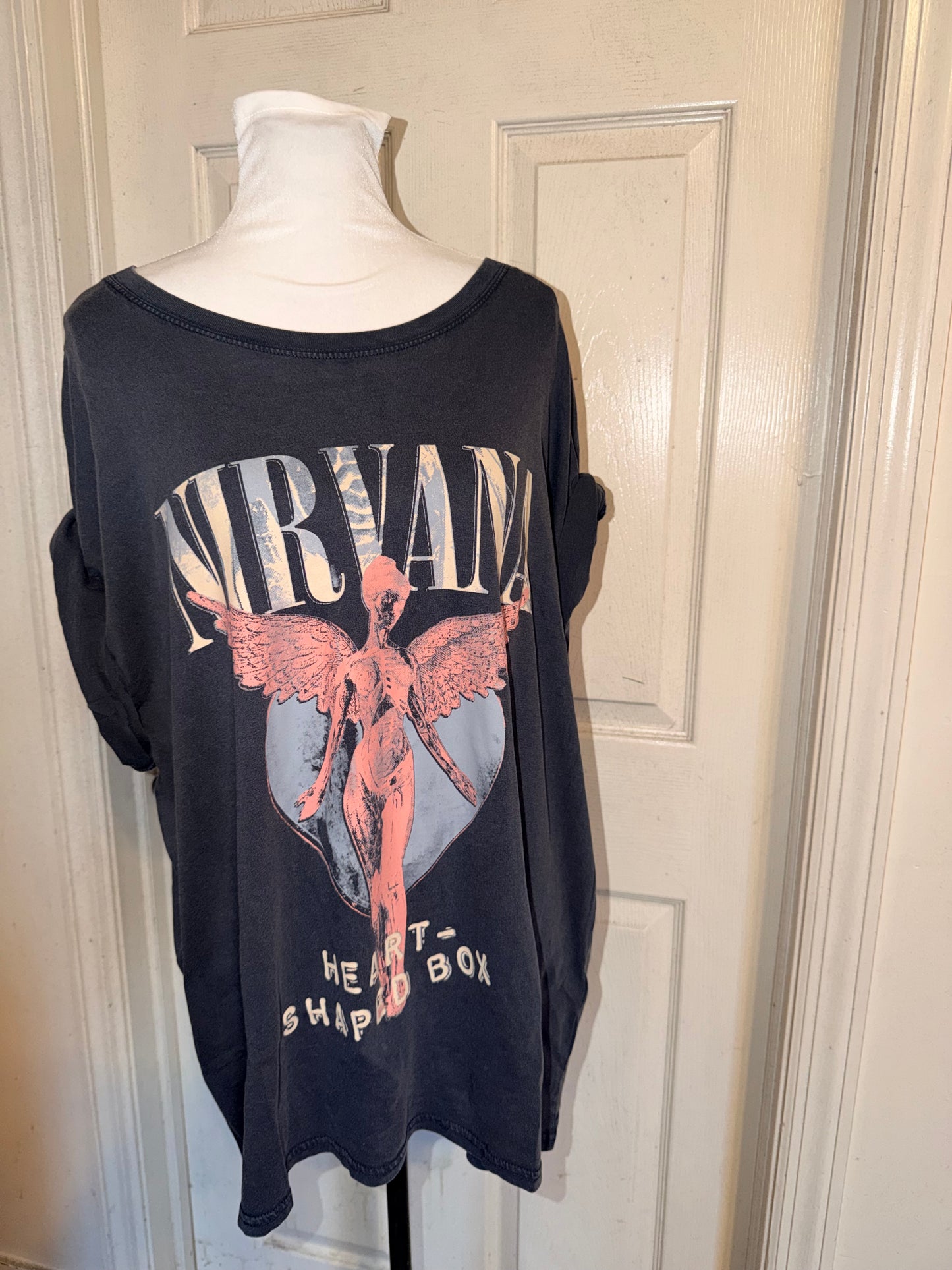 Nirvana Oversized Distressed Tee