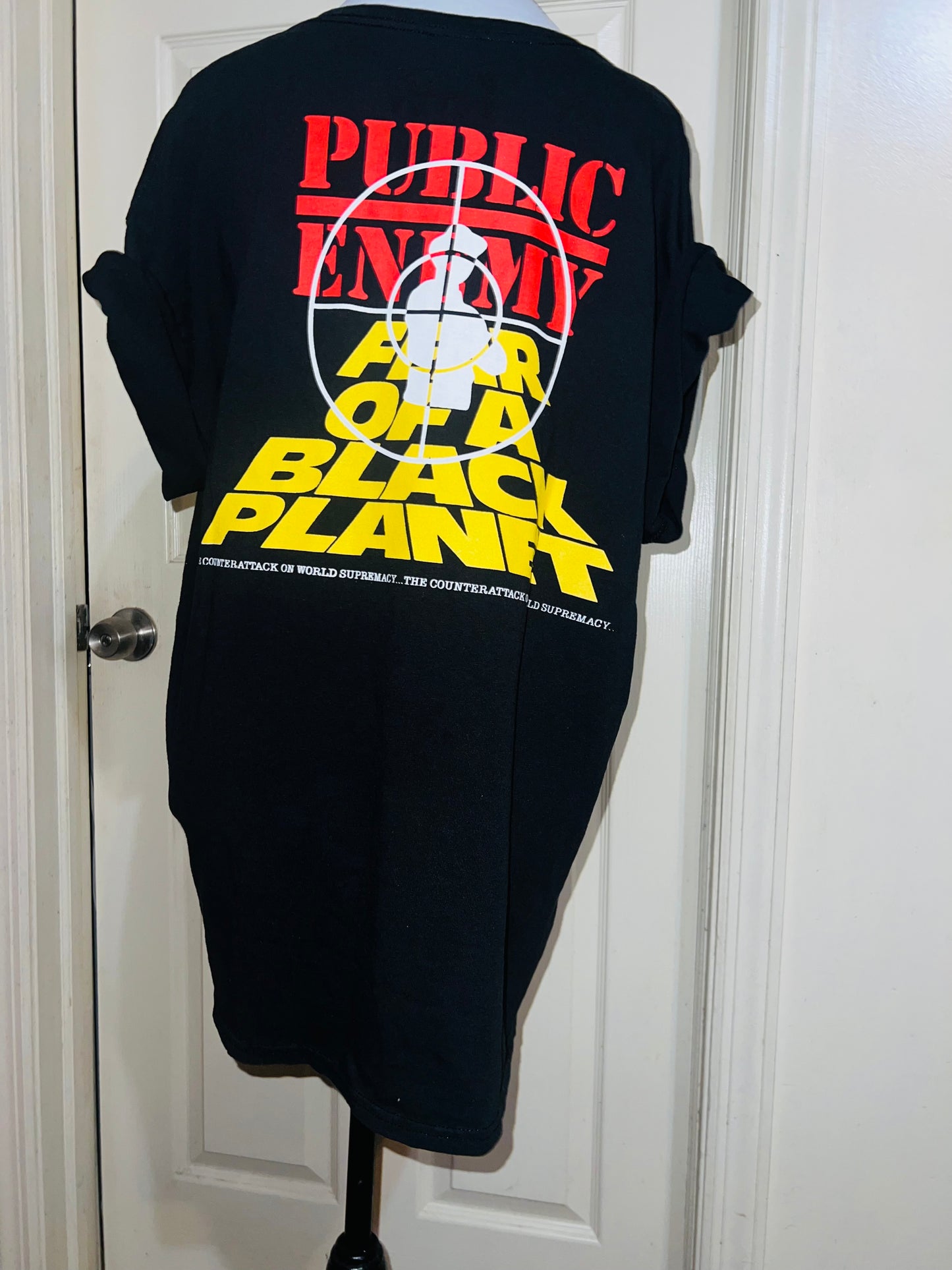 Public Enemy Oversized Double Sided Distressed Tee