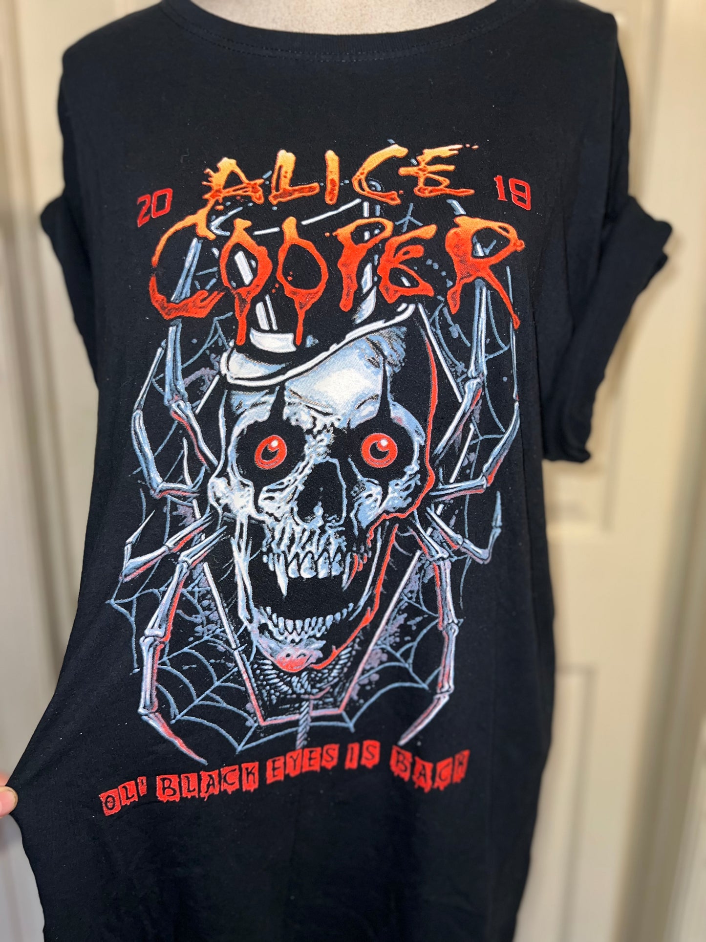 Alice Cooper Double Sided Oversized Distressed Tee