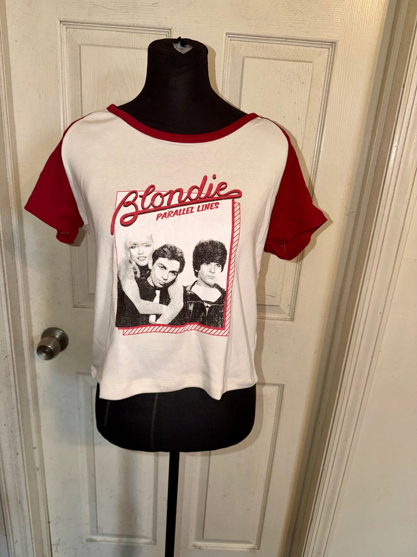 Blondie Distressed Raglan Baby Tee