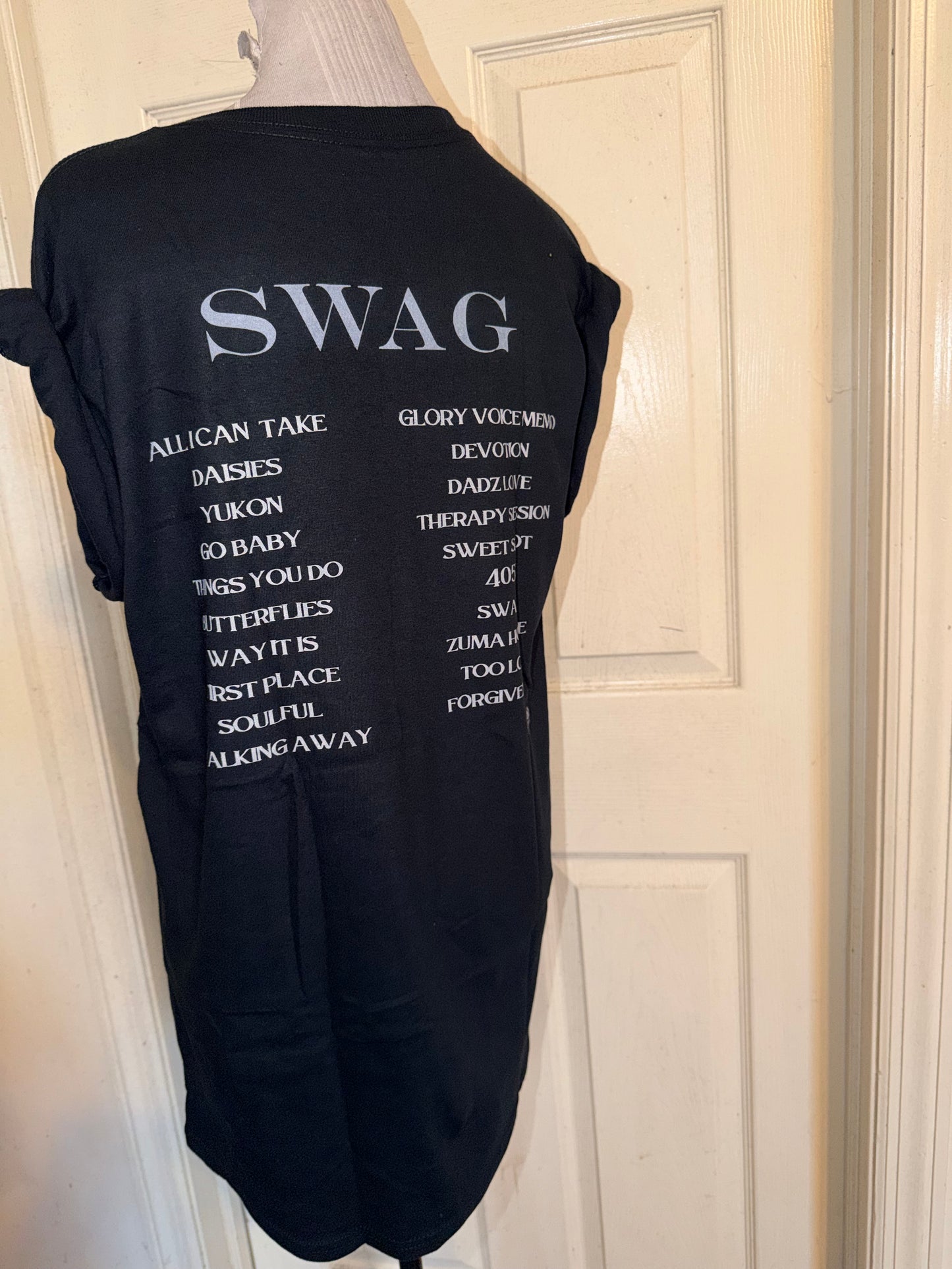 Justin Bieber Double Sided Oversized Distressed Tee