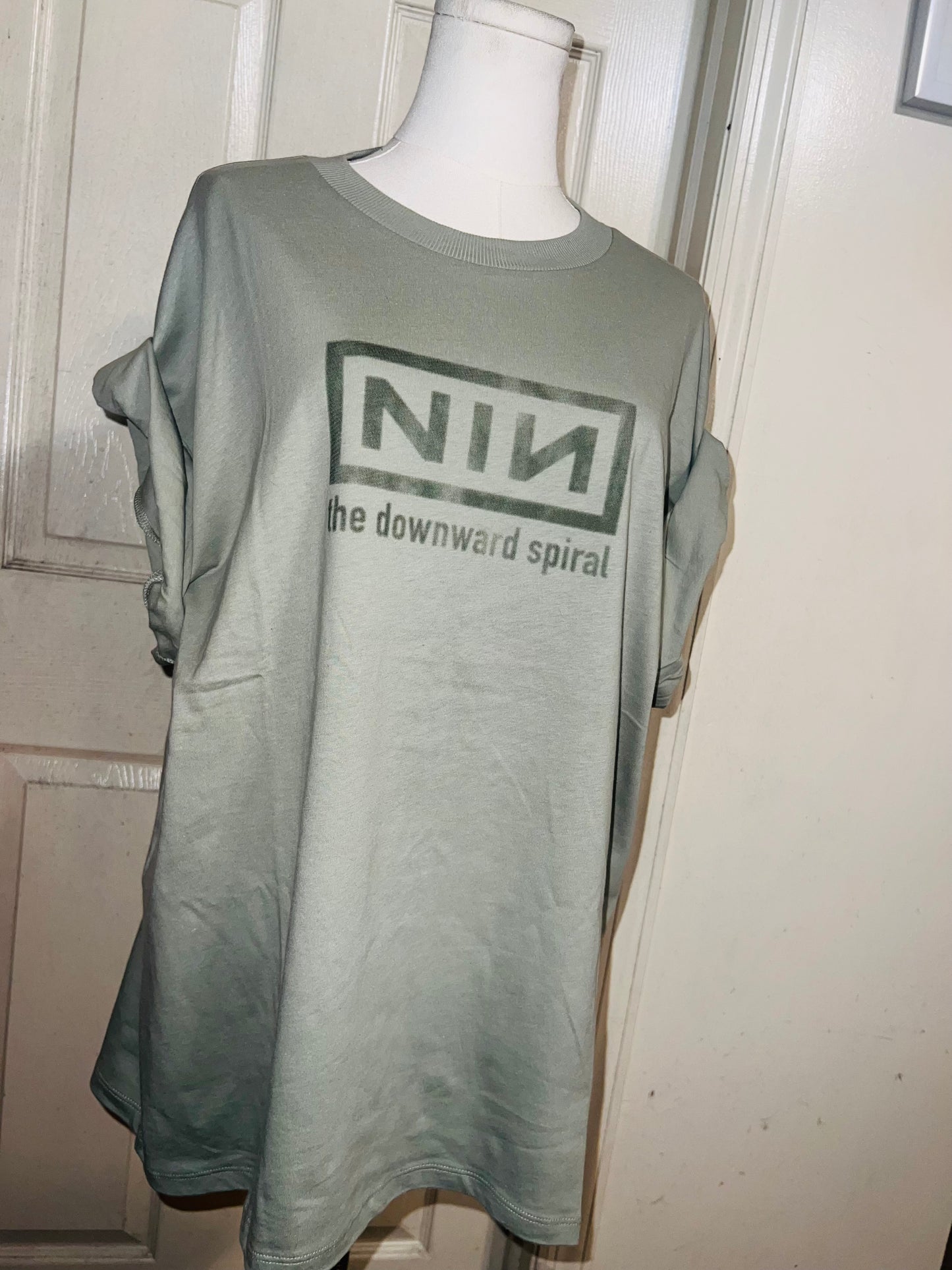 Nine Inch Nails Double Sided Oversized Distressed Tees