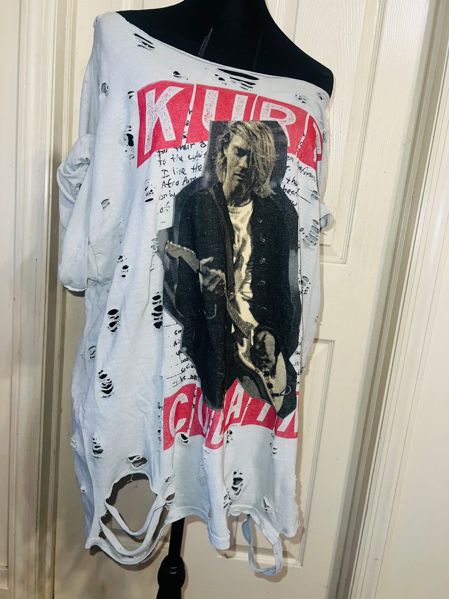 Kurt Cobain Oversized Distressed Tee