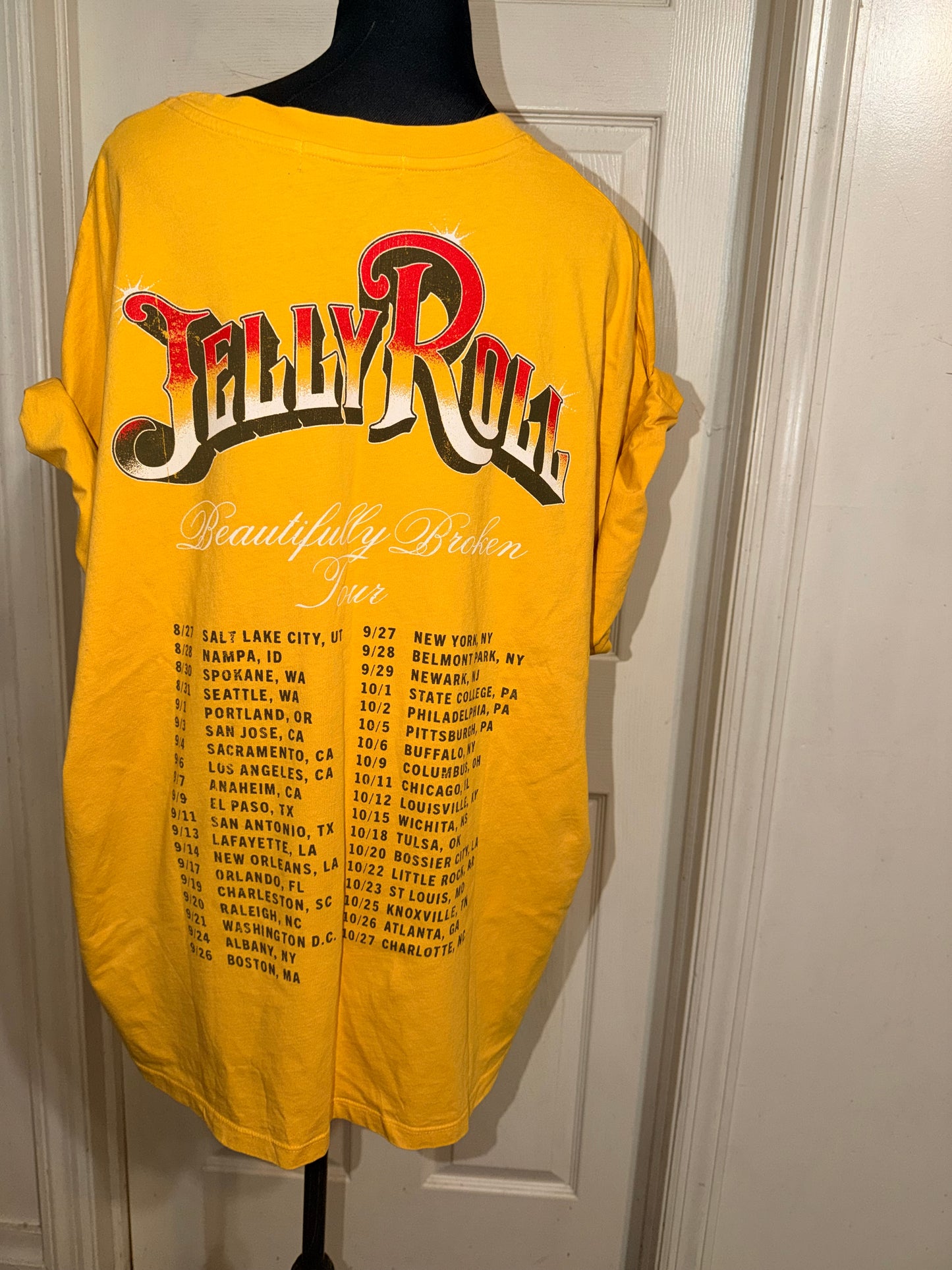 Jelly Roll Double Sided Oversized Distressed Tee