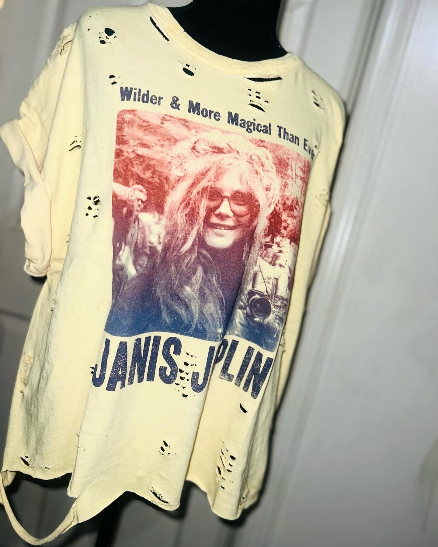 Janis Joplin Oversized Distressed Tee