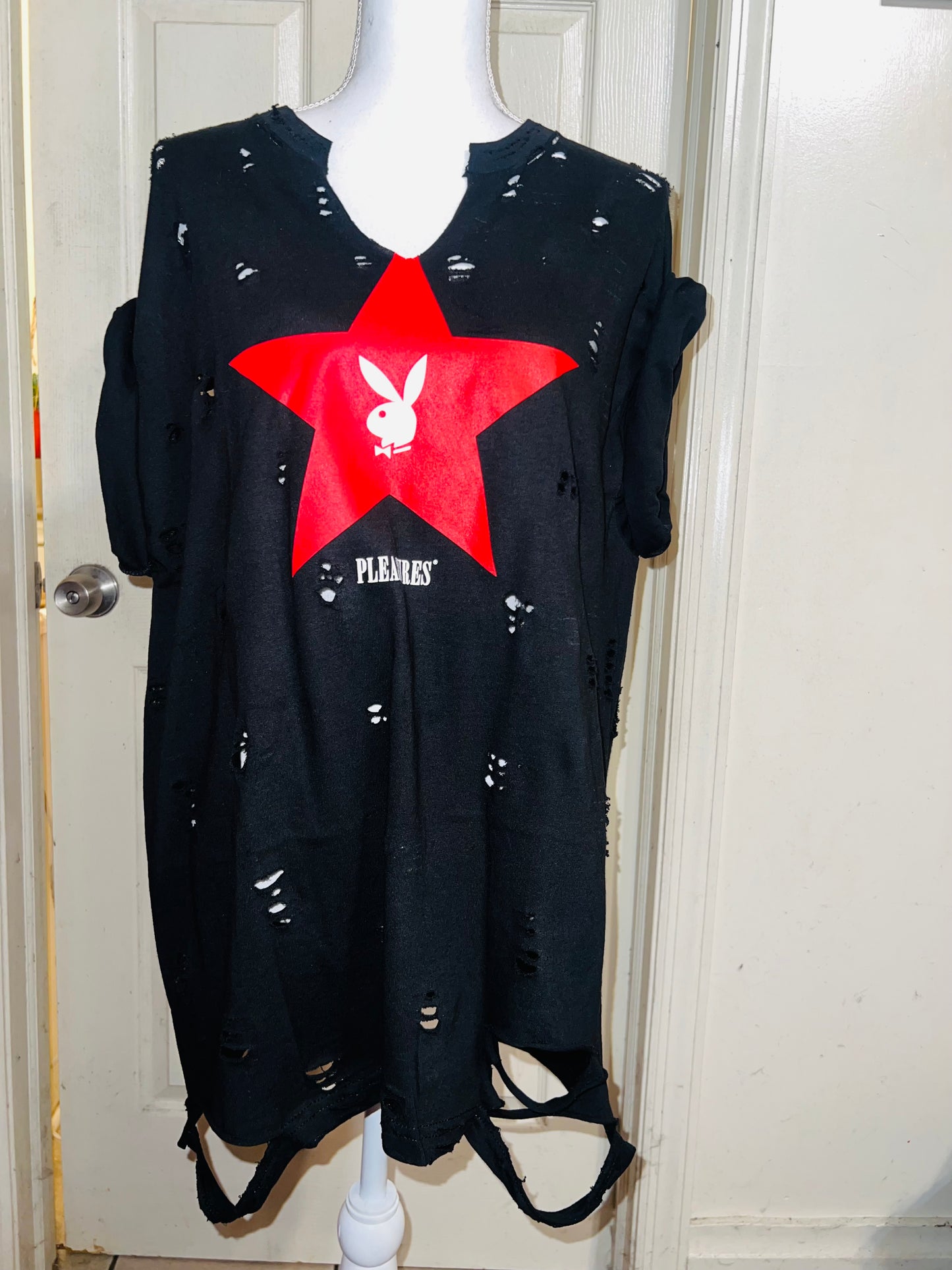 Playboy Oversized Distressed Tee