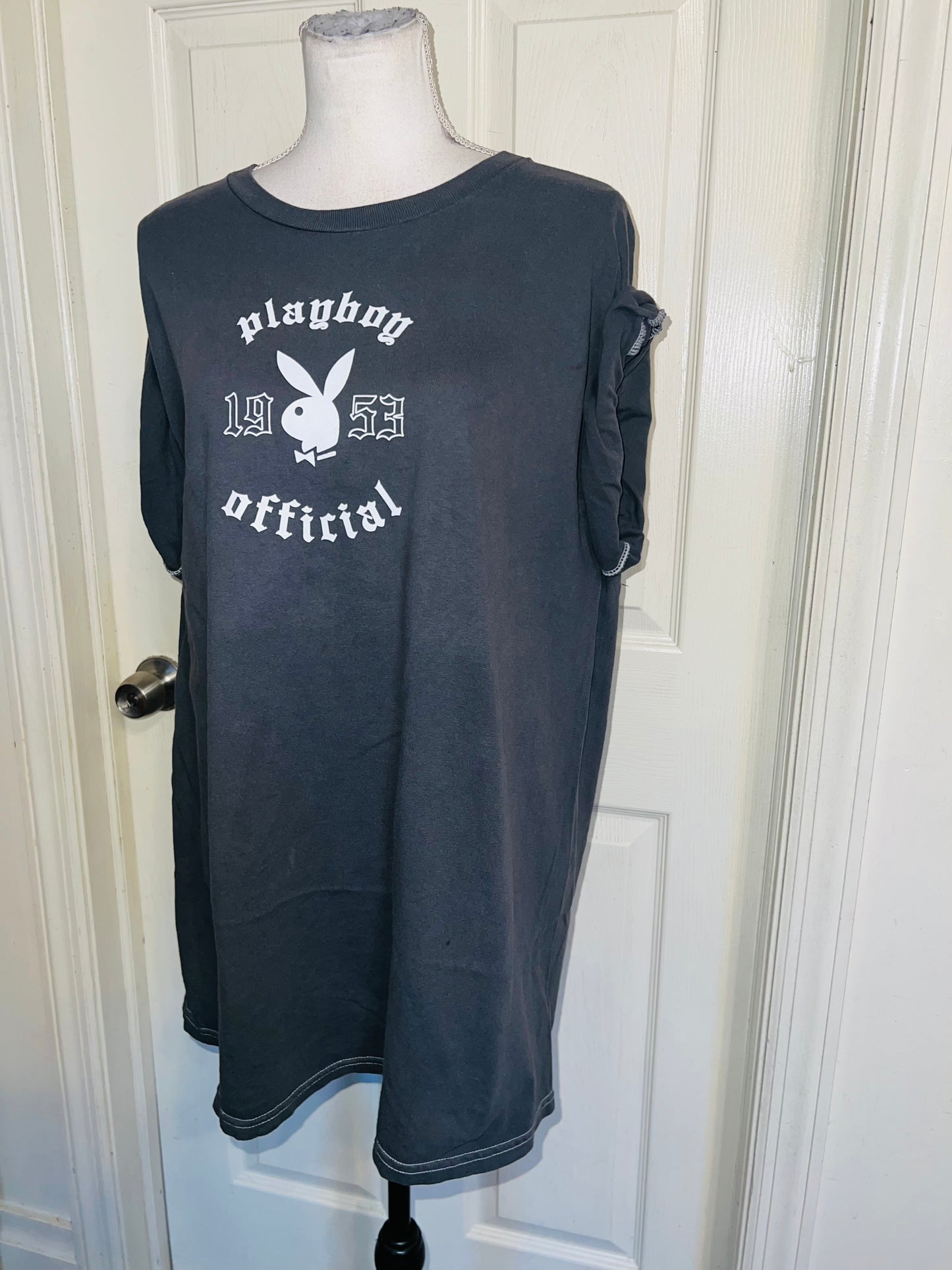 Playboy Double Sided Oversized Distressed Tee