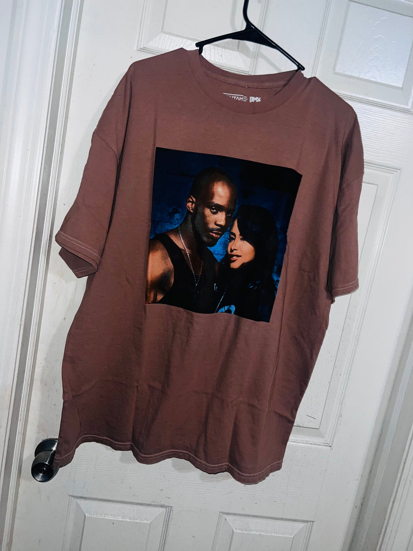 Aaliyah and DMX Oversized Distressed Tee