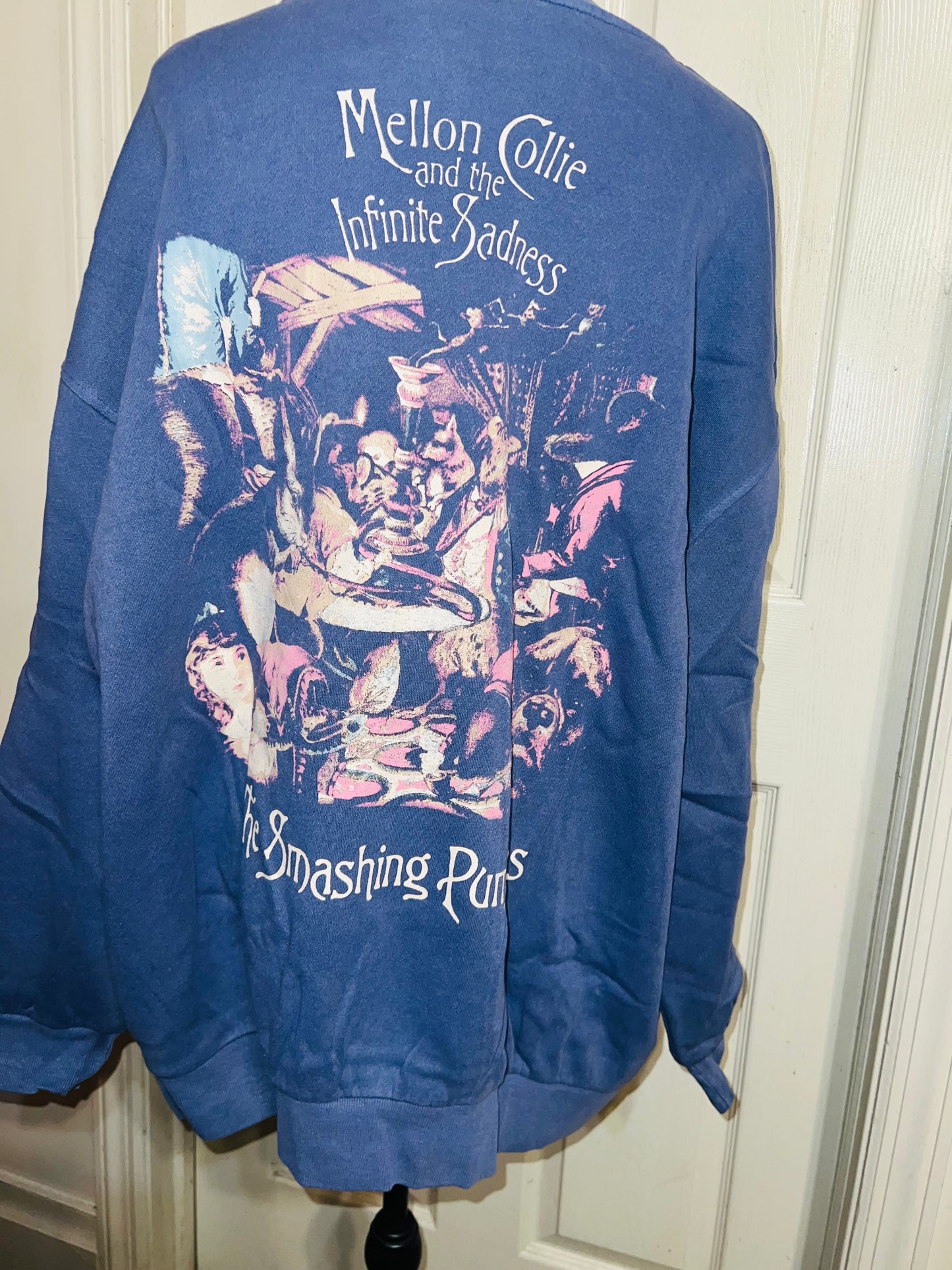 The Smashing Pumpkins Double Sided Oversized Distressed Sweatshirt