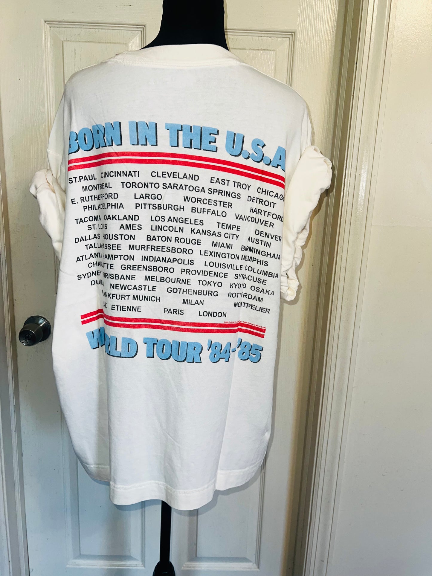 Bruce Springsteen and the Street Band Double Sided Oversized Distressed Tee