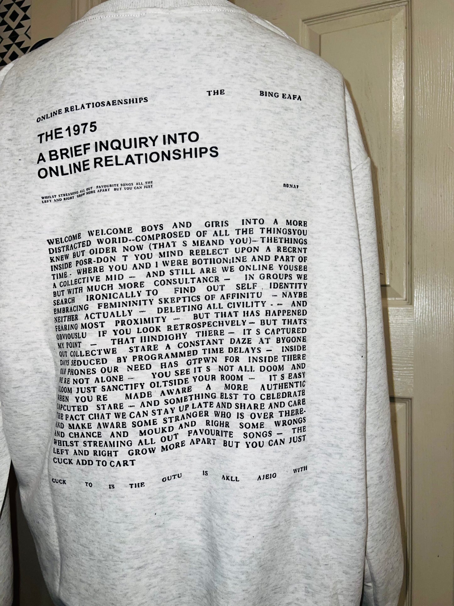 The 1975 ABIIOR Double Sided Oversized Distressed Sweatshirt