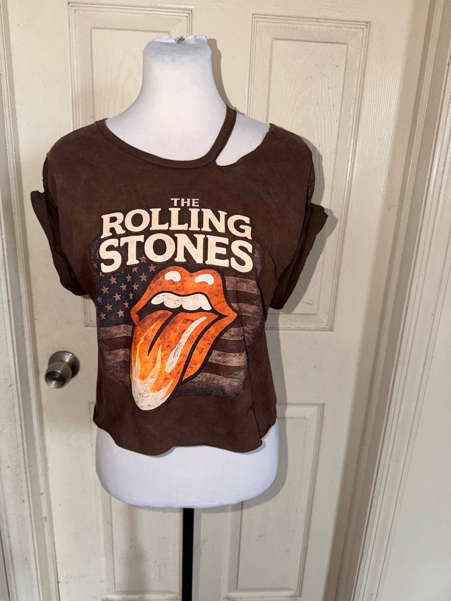 The Rolling Stones Distressed Baby Tee
