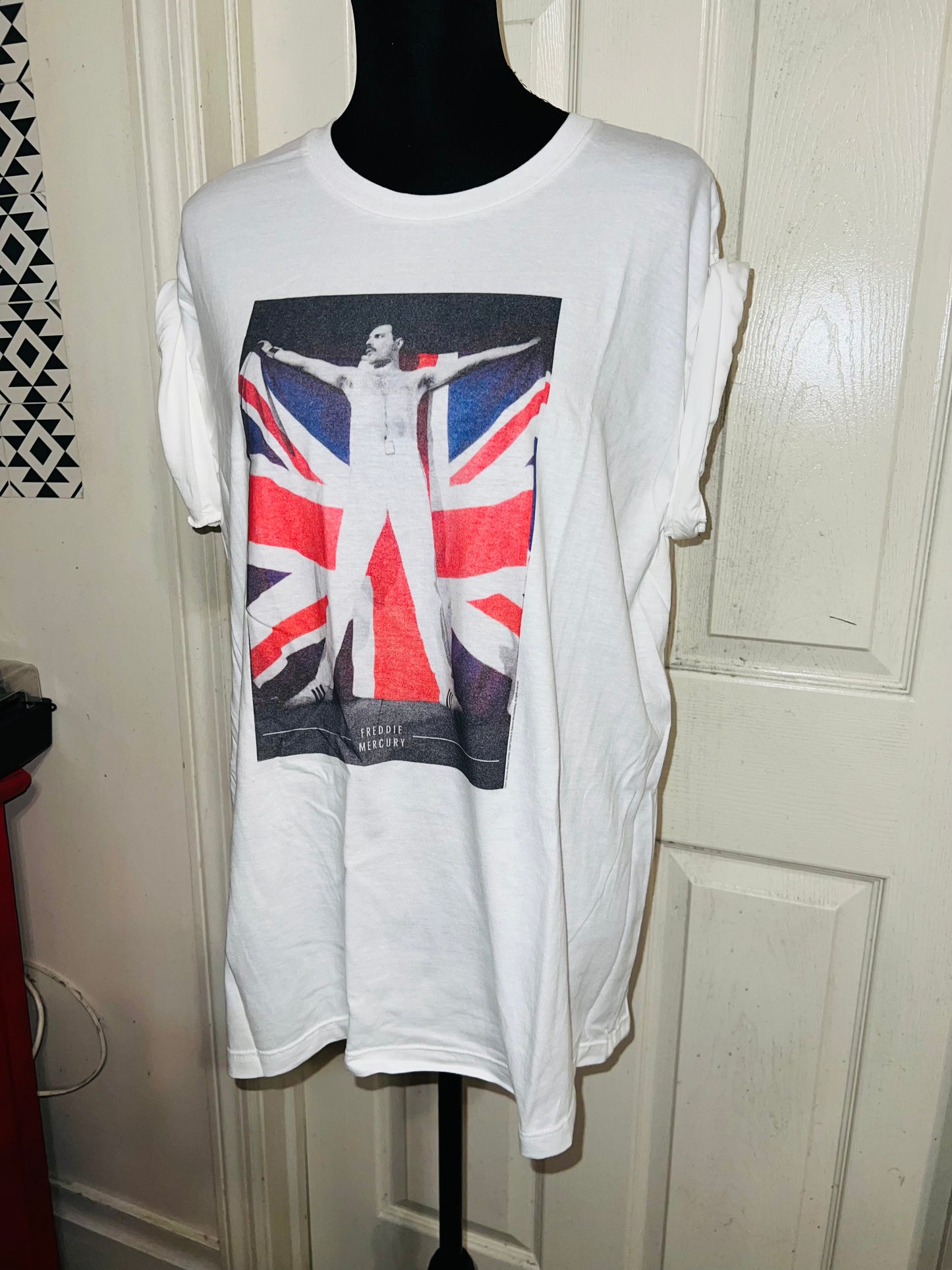 Freddie Mercury Oversized Distressed Vintage Tee