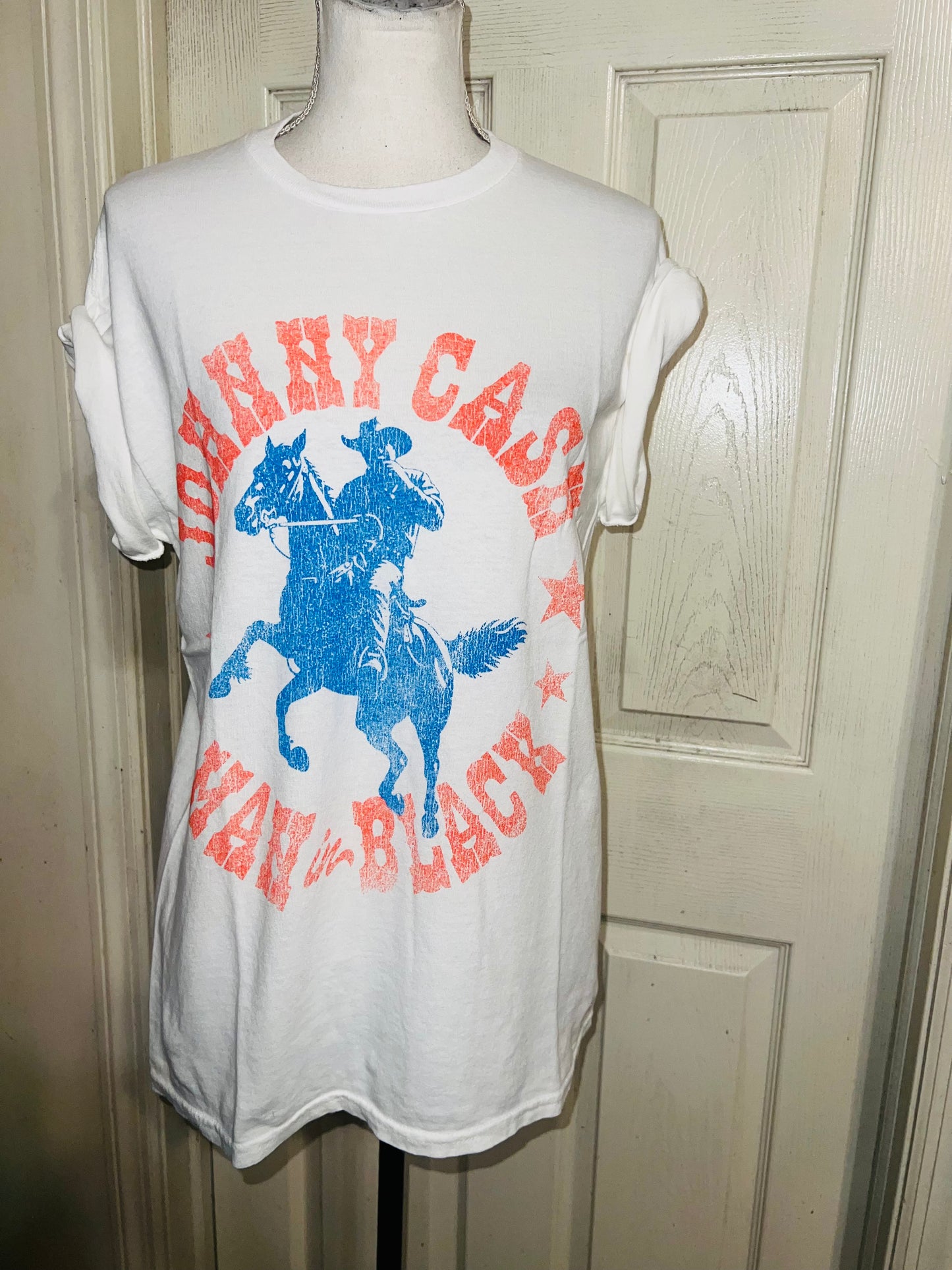 Johnny Cash Oversized Distressed Tee