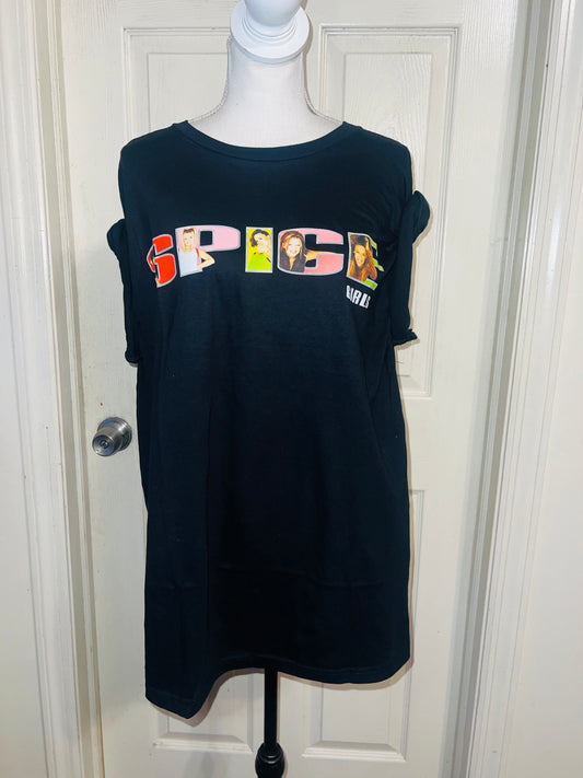 Spice Girls Oversized Distressed Tee