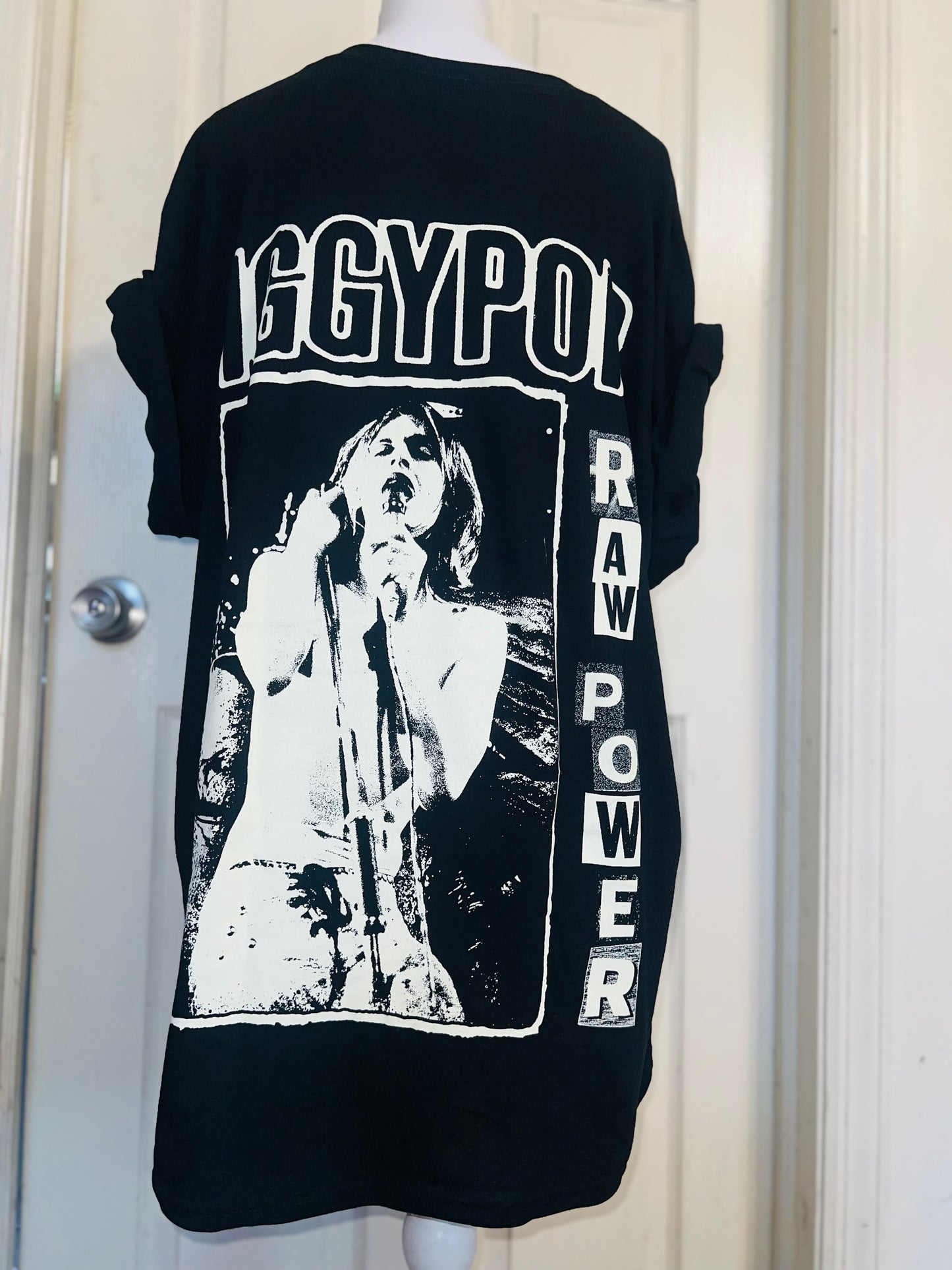 Iggy Pop Double Sided Oversized Distressed Tee