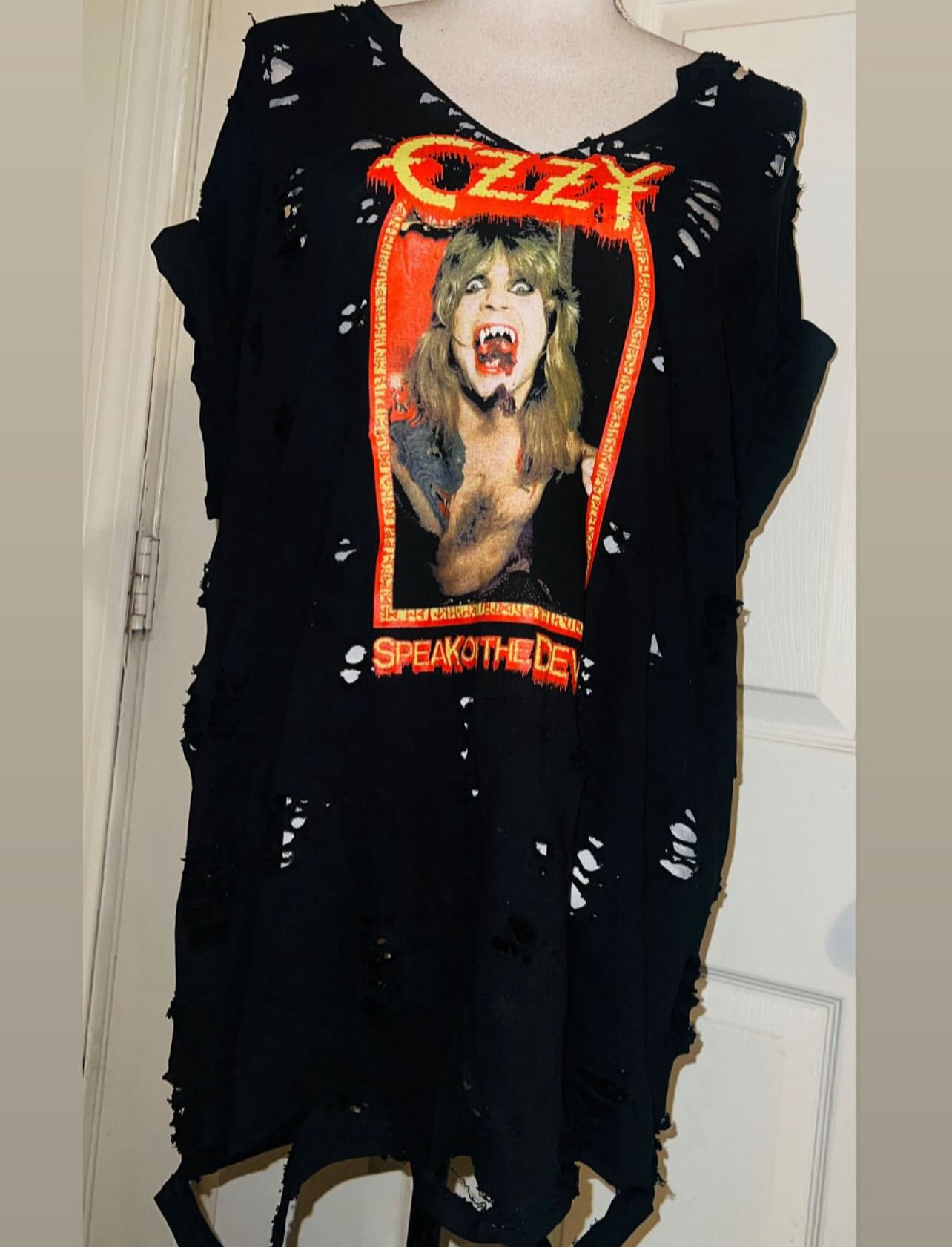 Ozzy Osbourne Double Sided Oversized Distressed Tee