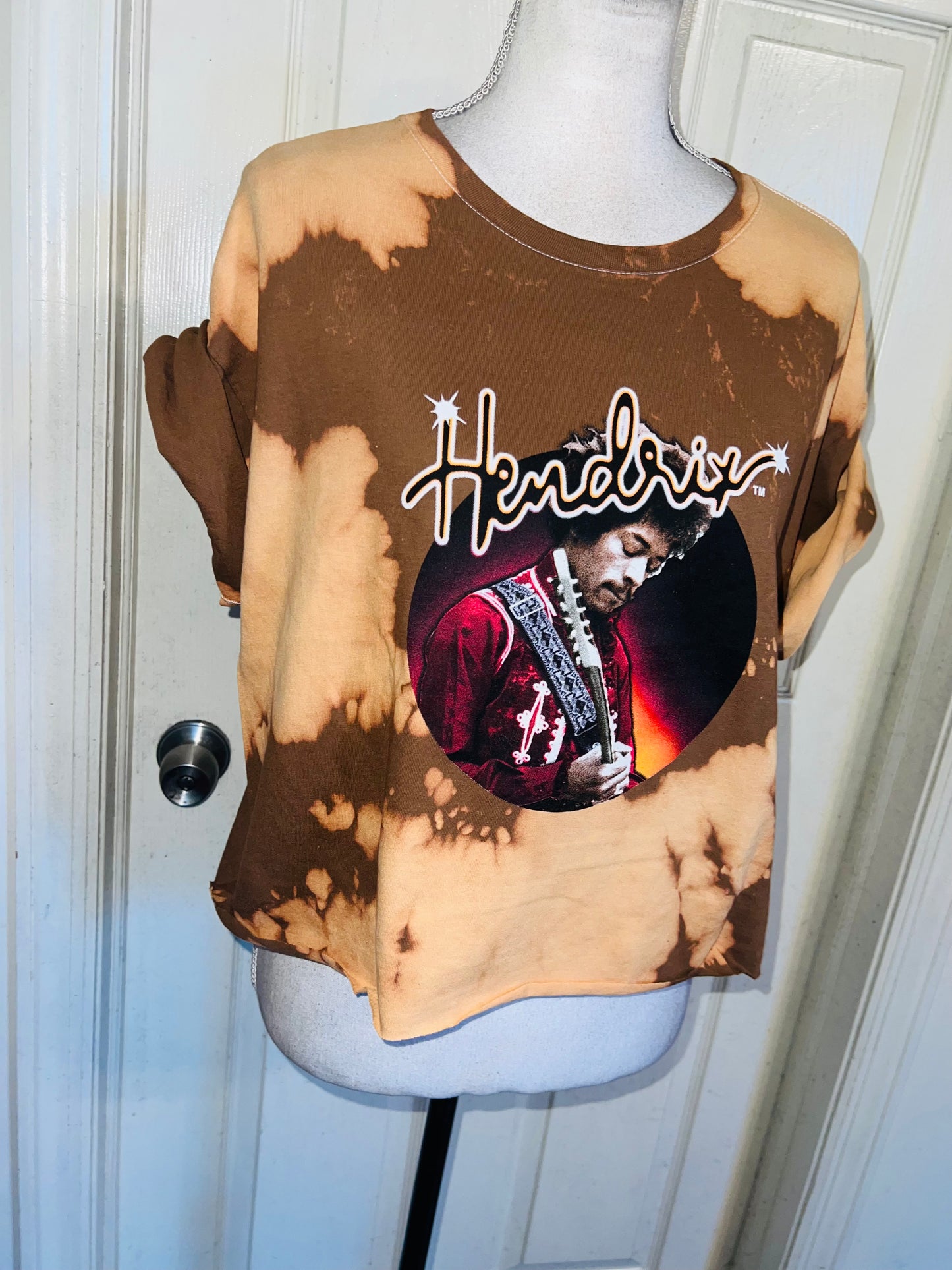 Jim Hendrix Oversized Distressed Cropped Tee