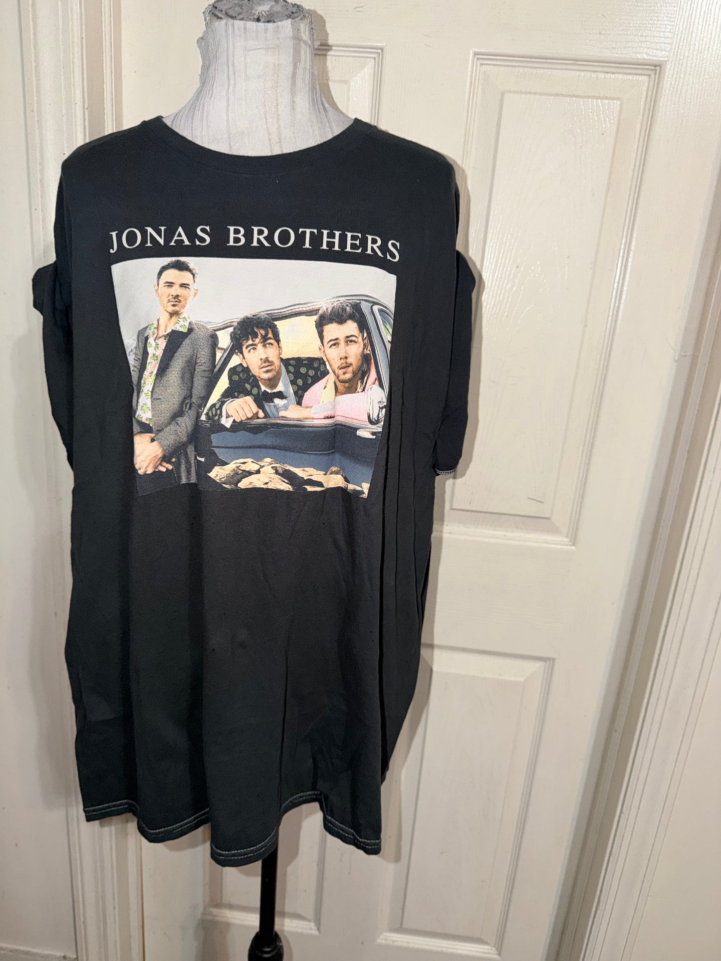 The Jonas Brothers Oversized Distressed Tee