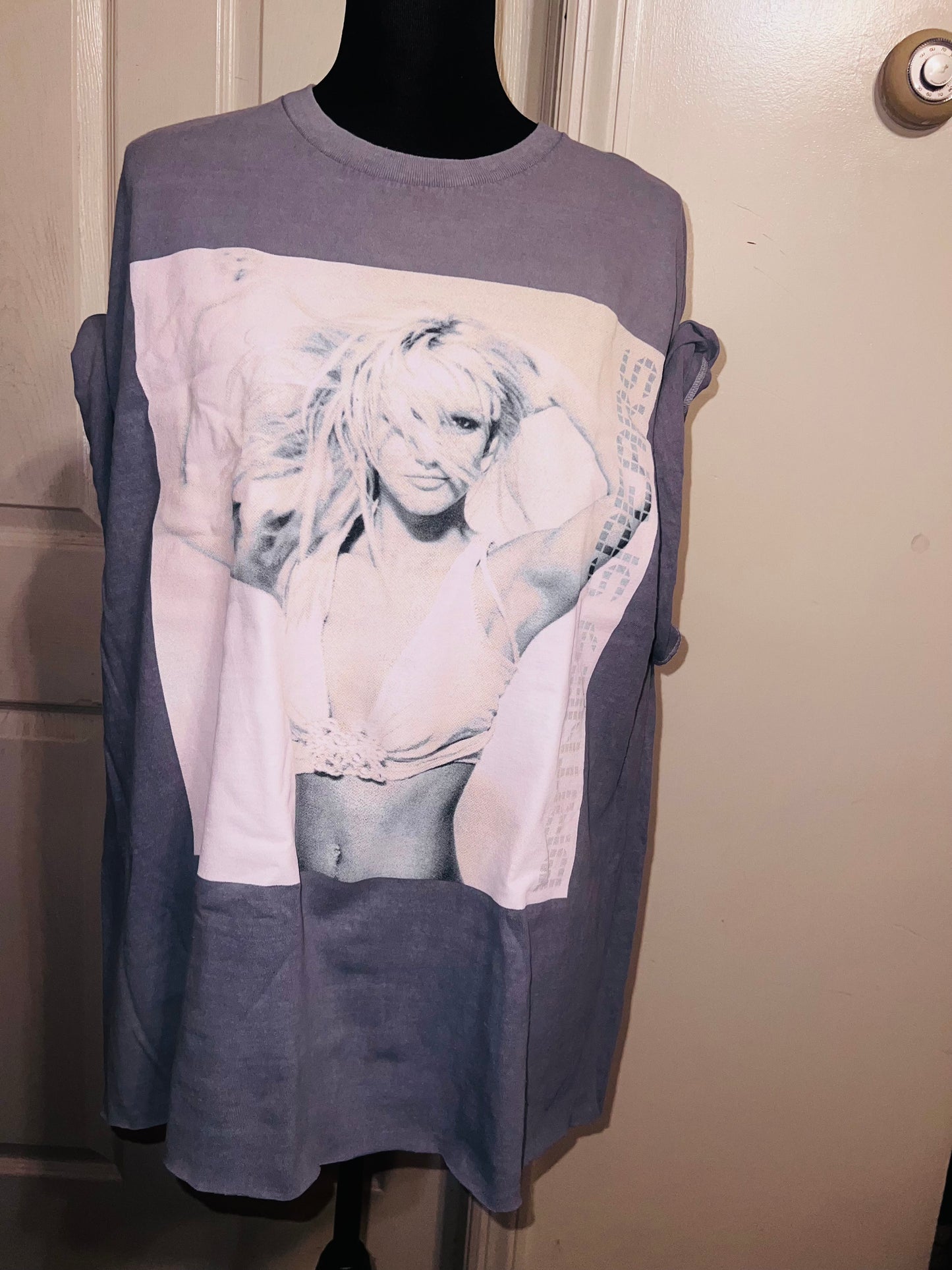 Britney Spears Oversized Distressed Tee