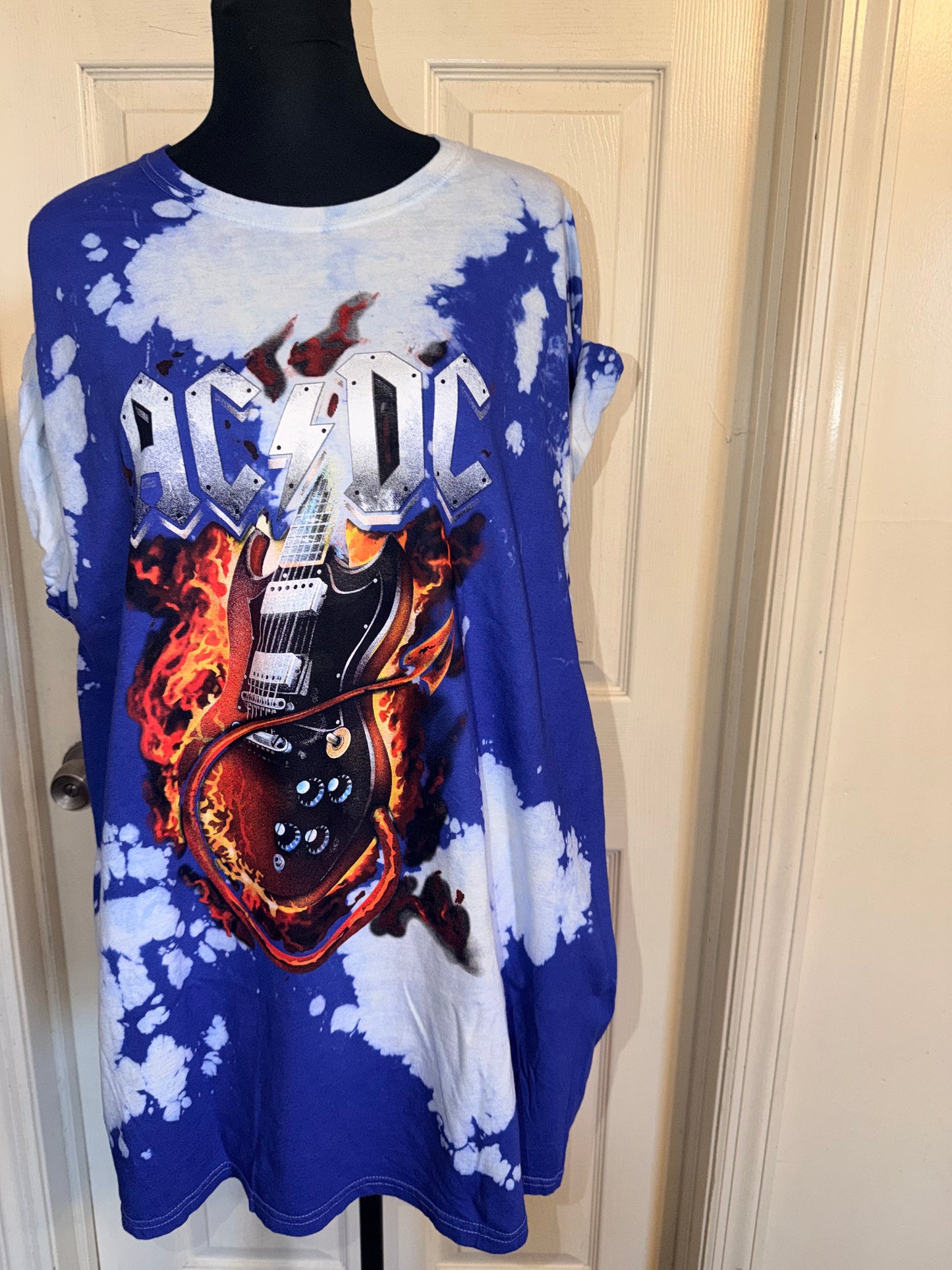 AC/DC Oversized Distressed Tee