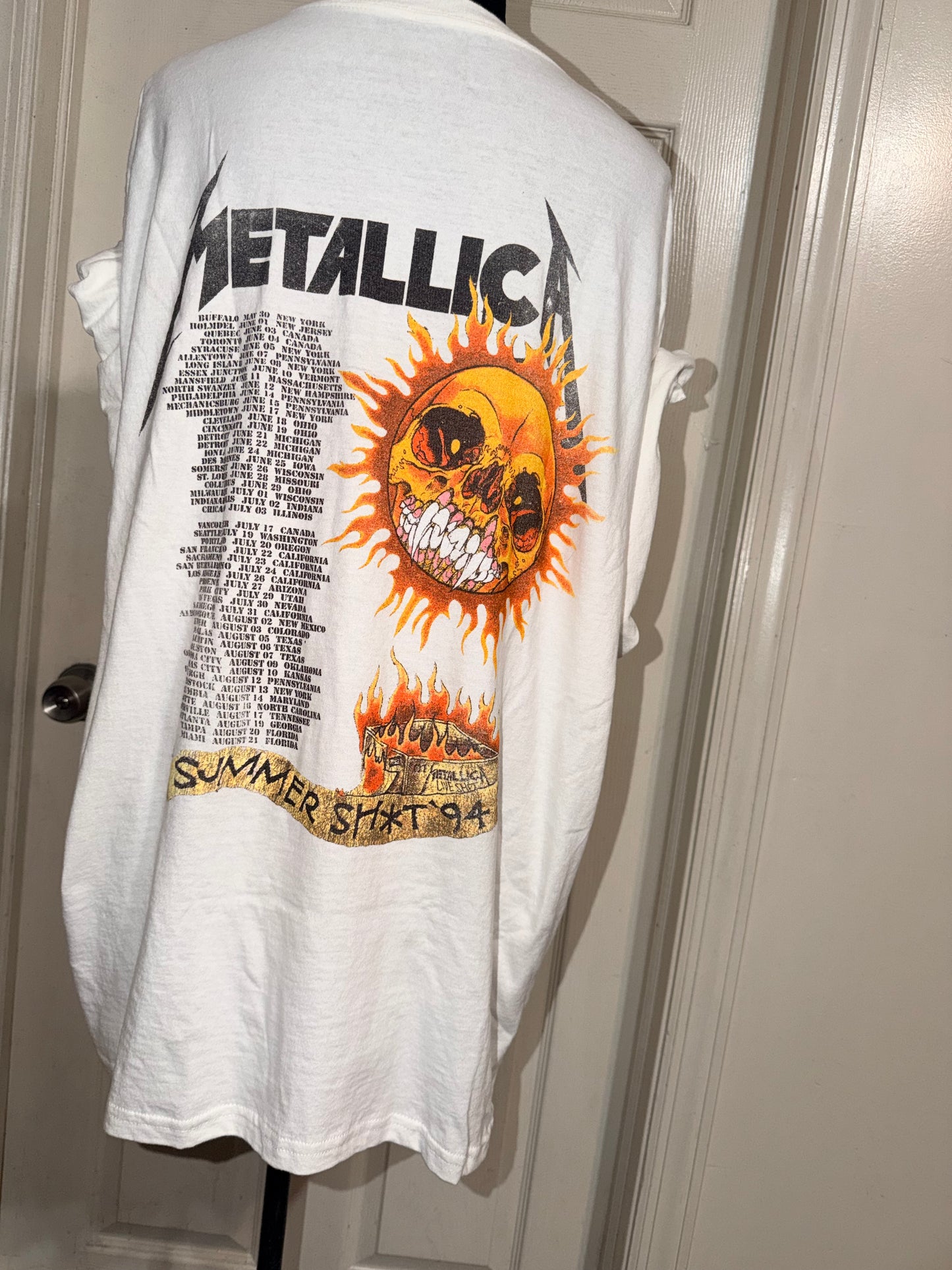Metallica Double Sided Oversized Distressed Tee