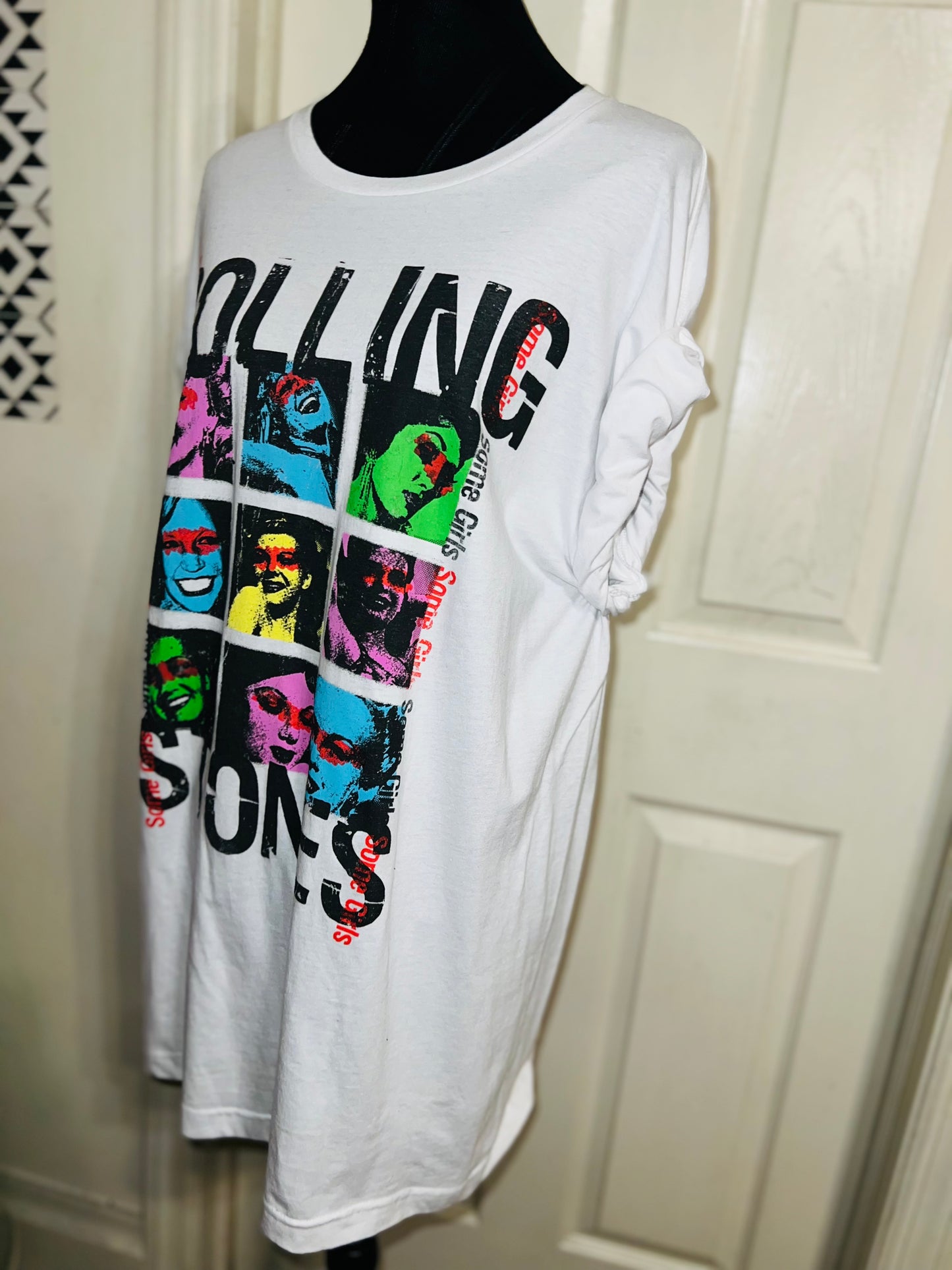 Rolling Stones “Some Girls” Distressed Oversized Tee