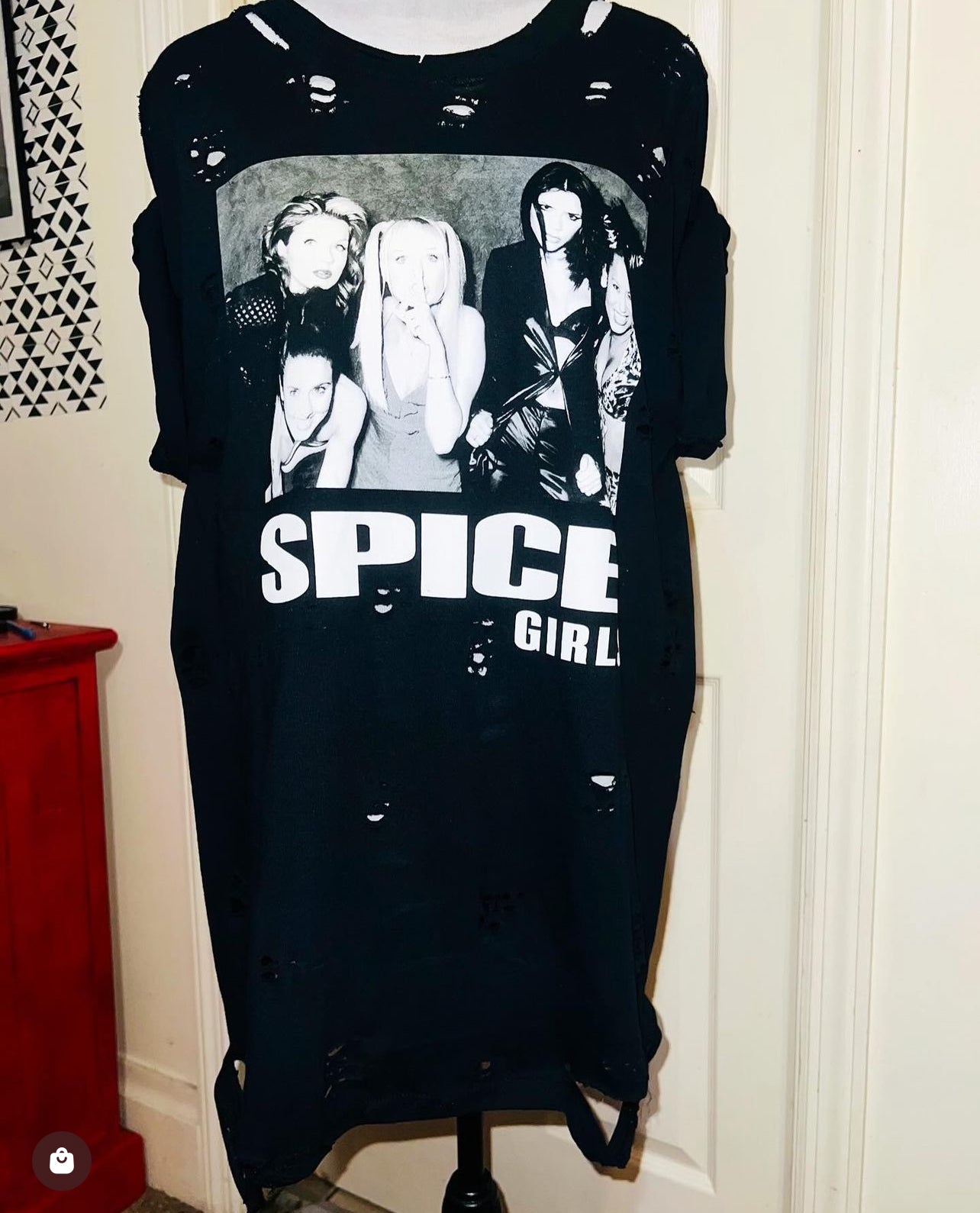 Spice Girls Oversized Distressed Tee