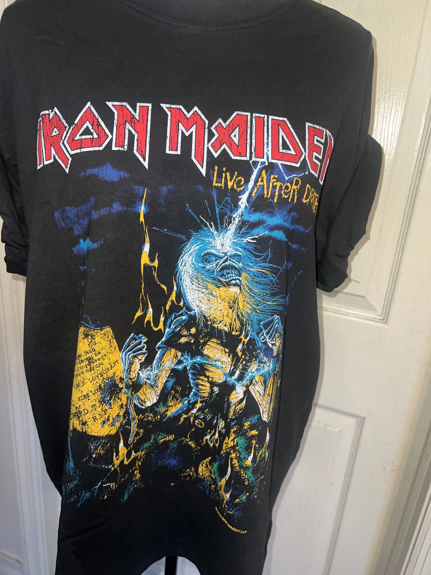 Iron Maiden Double Sided Oversized Distressed Tee