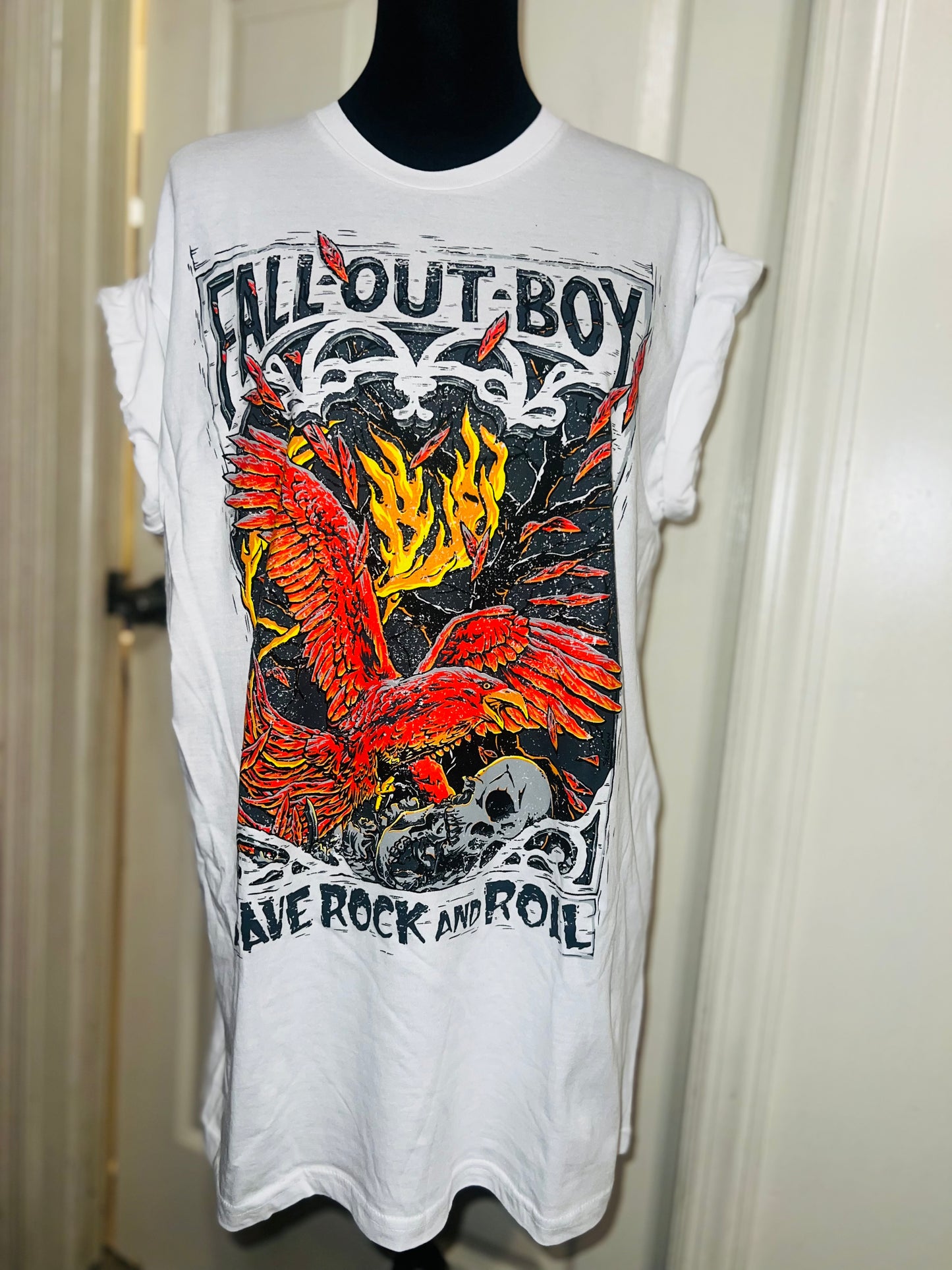 Fall Out Boy Oversized Distressed Tee