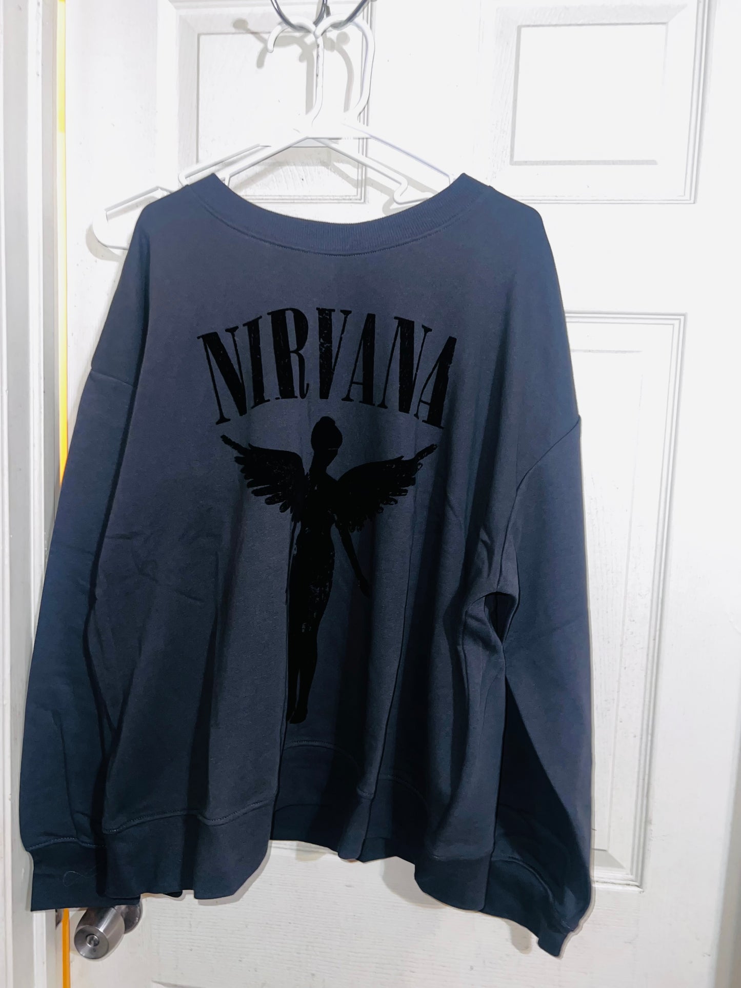 Nirvana Oversized Distressed Sweatshirt
