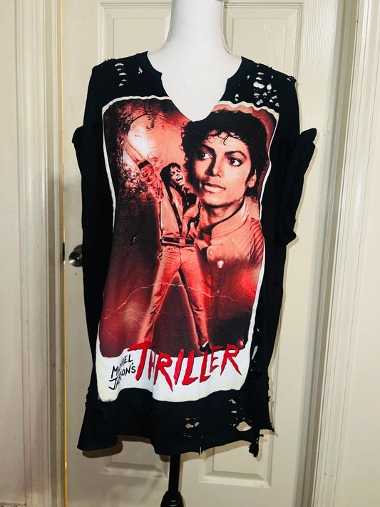 Michael Jackson Thriller Distressed Tee