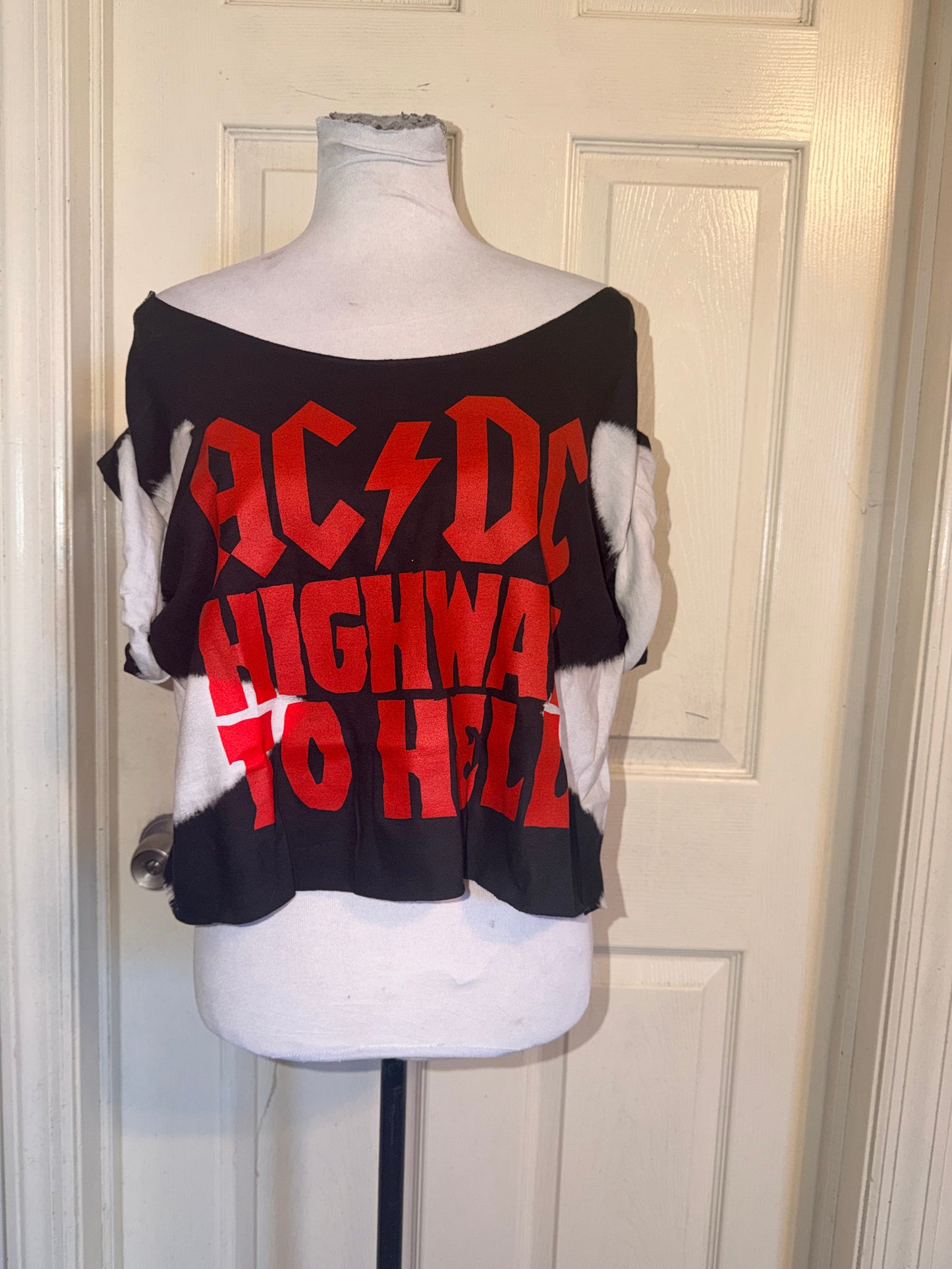 AC/DC Oversized OFTS Distressed Tee
