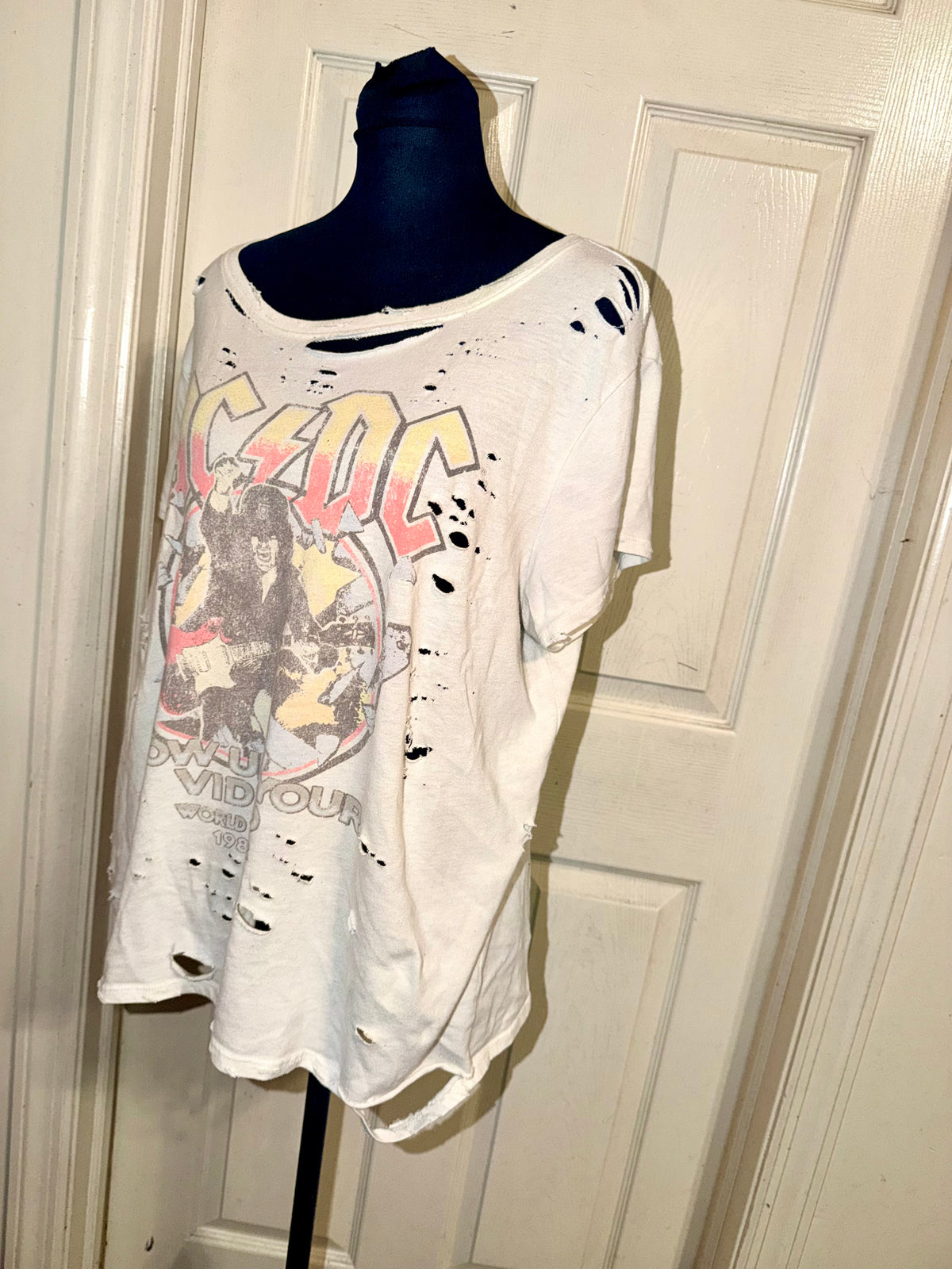 AC/DC Oversized Distressed Tee (as is)