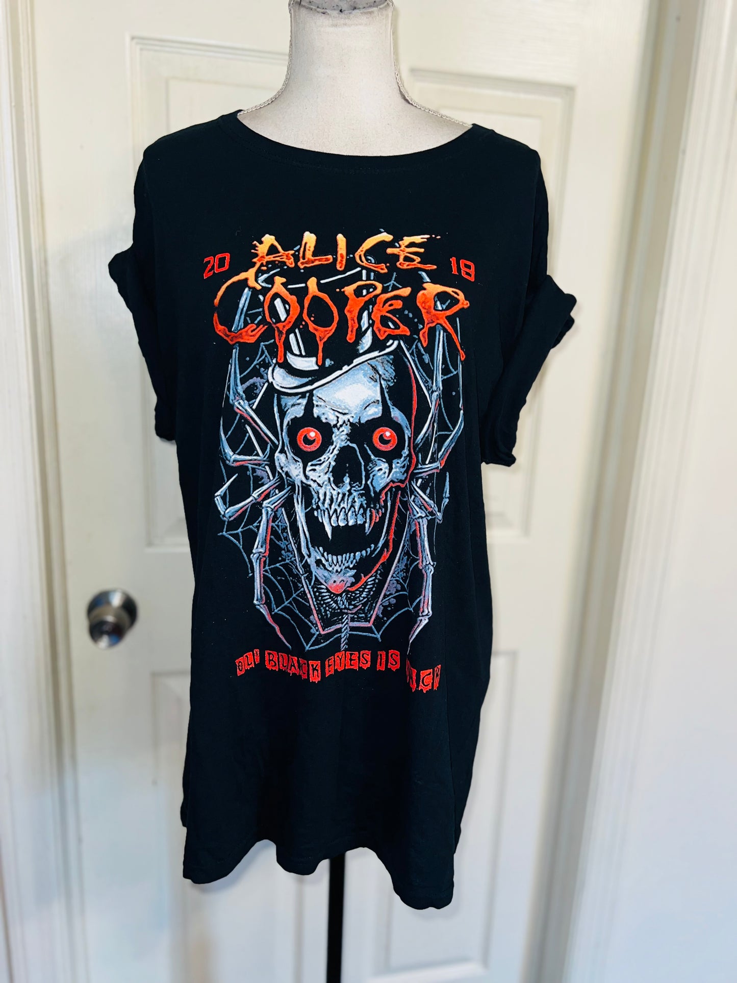 Alice Cooper Double Sided Oversized Distressed Tee